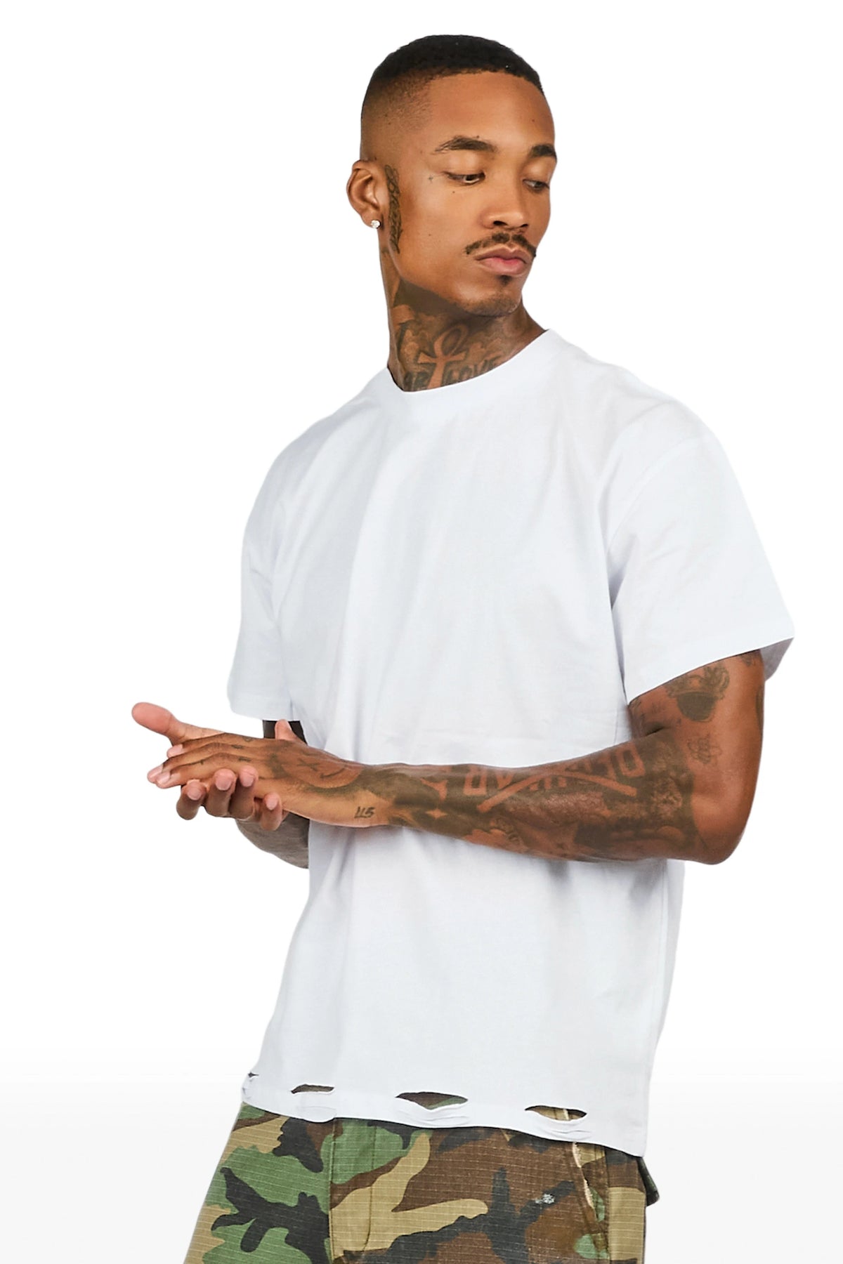 Kalix White Oversized Graphic T-Shirt