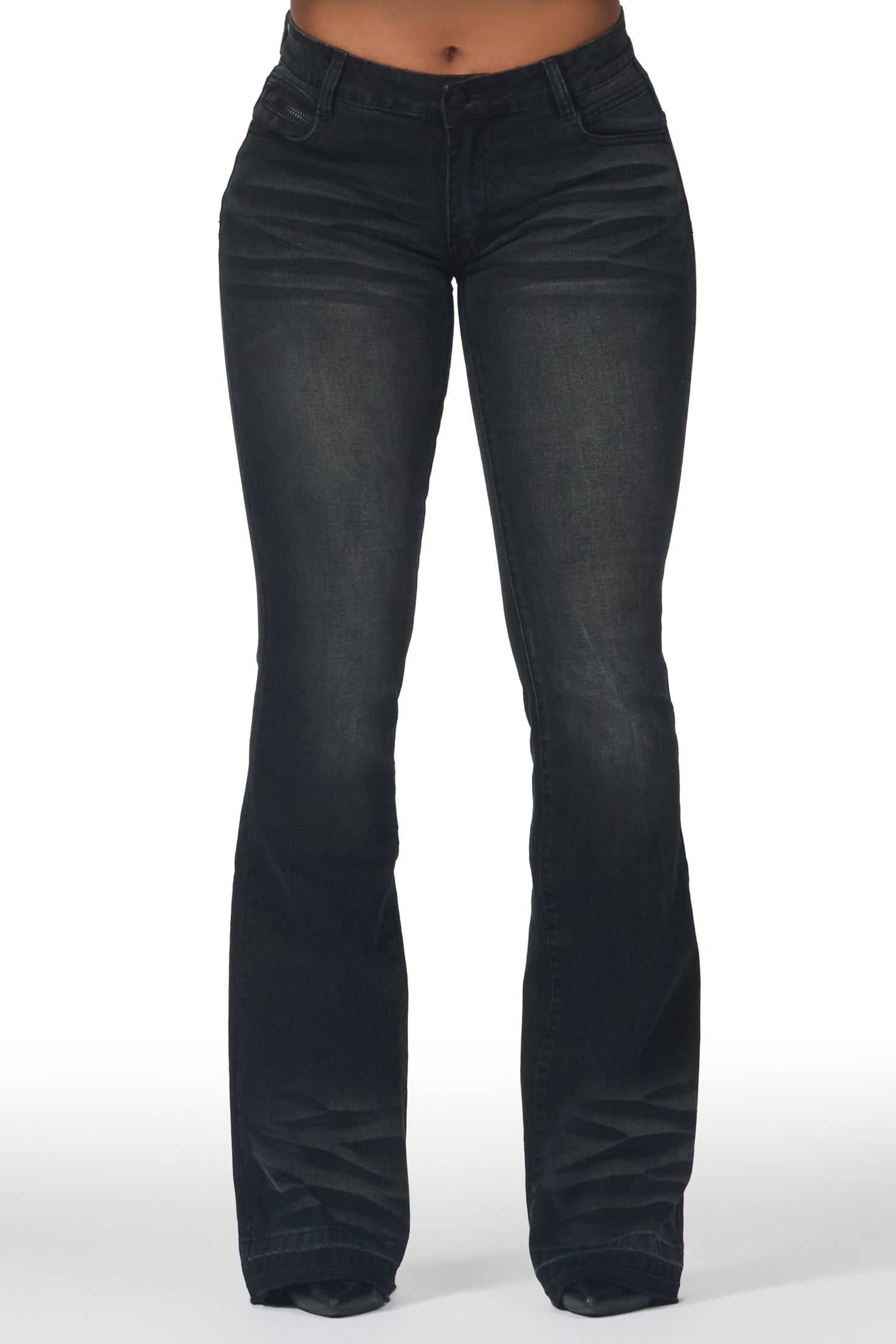 Mitchelle Black Stretch Flare Jean