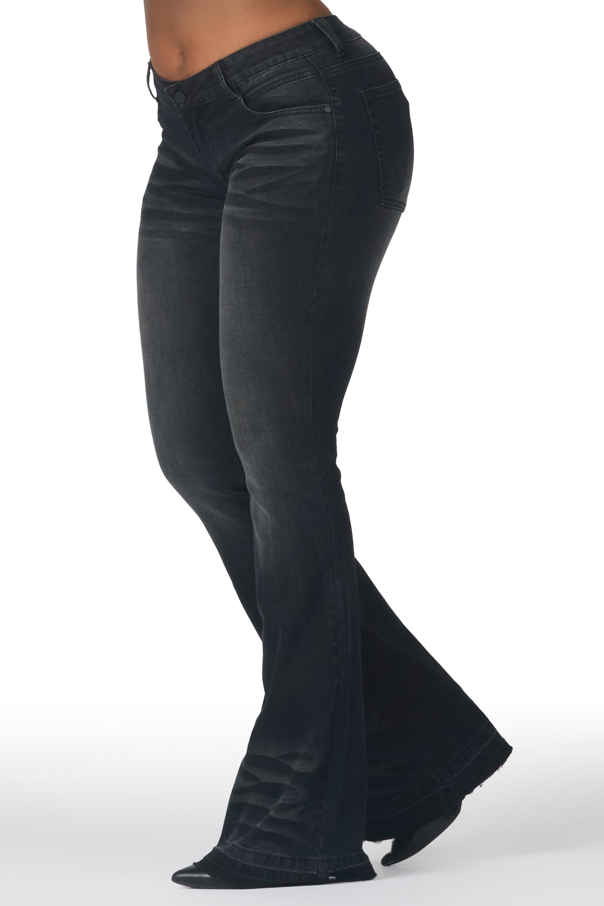 Mitchelle Black Stretch Flare Jean