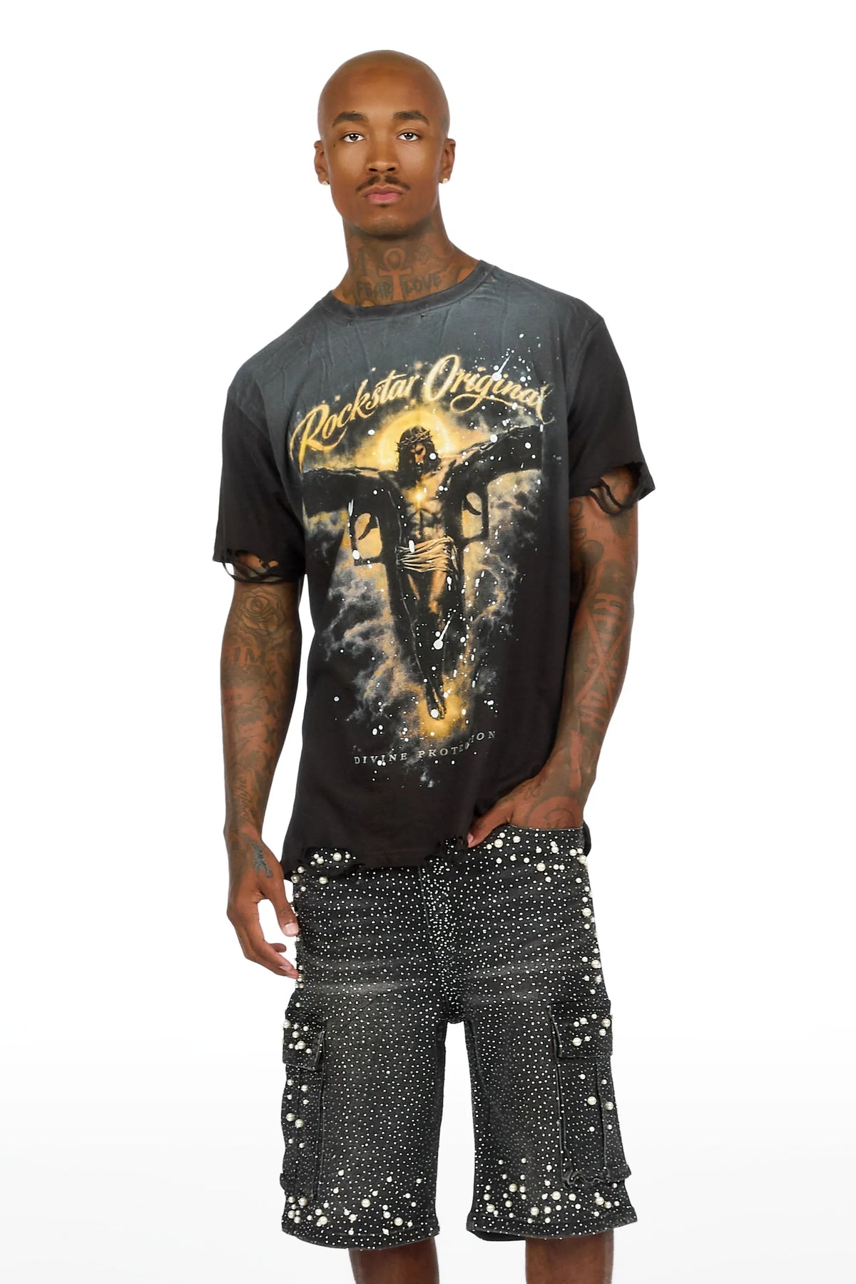 Dade Black Oversized Graphic T-Shirt