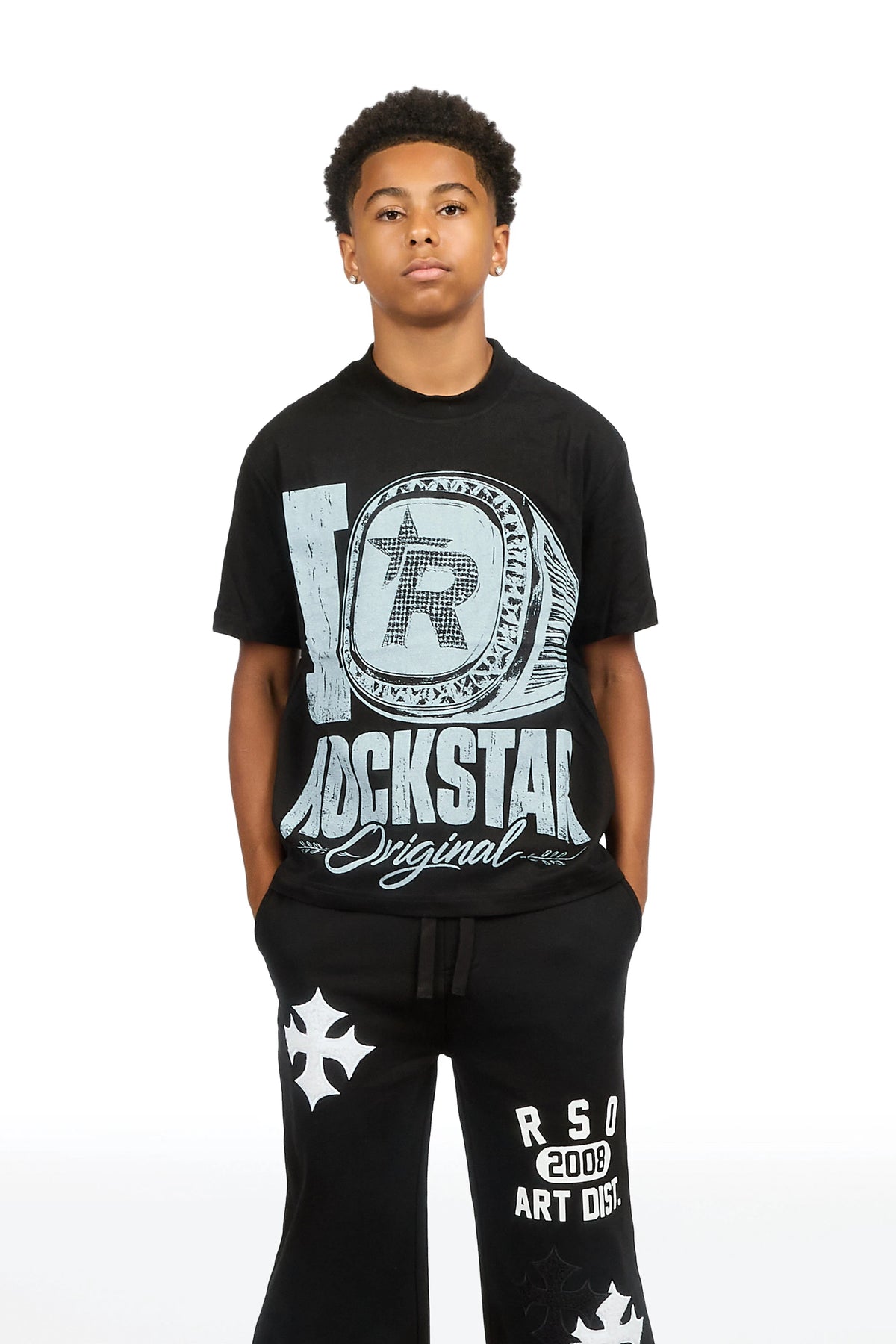 Boys Zorren Black Graphic T-Shirt
