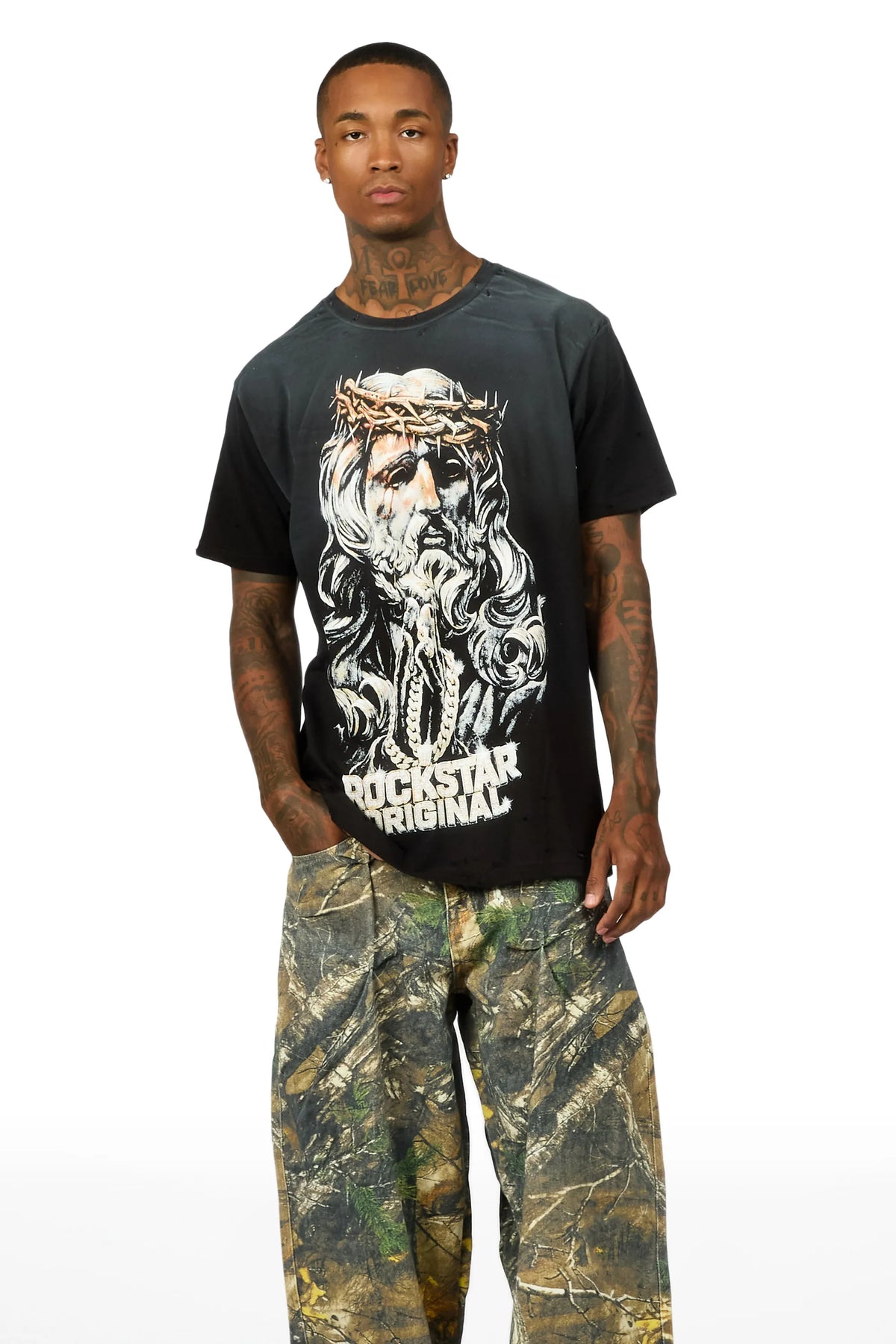 Attlee Tree Camo Baggy Fit Jean