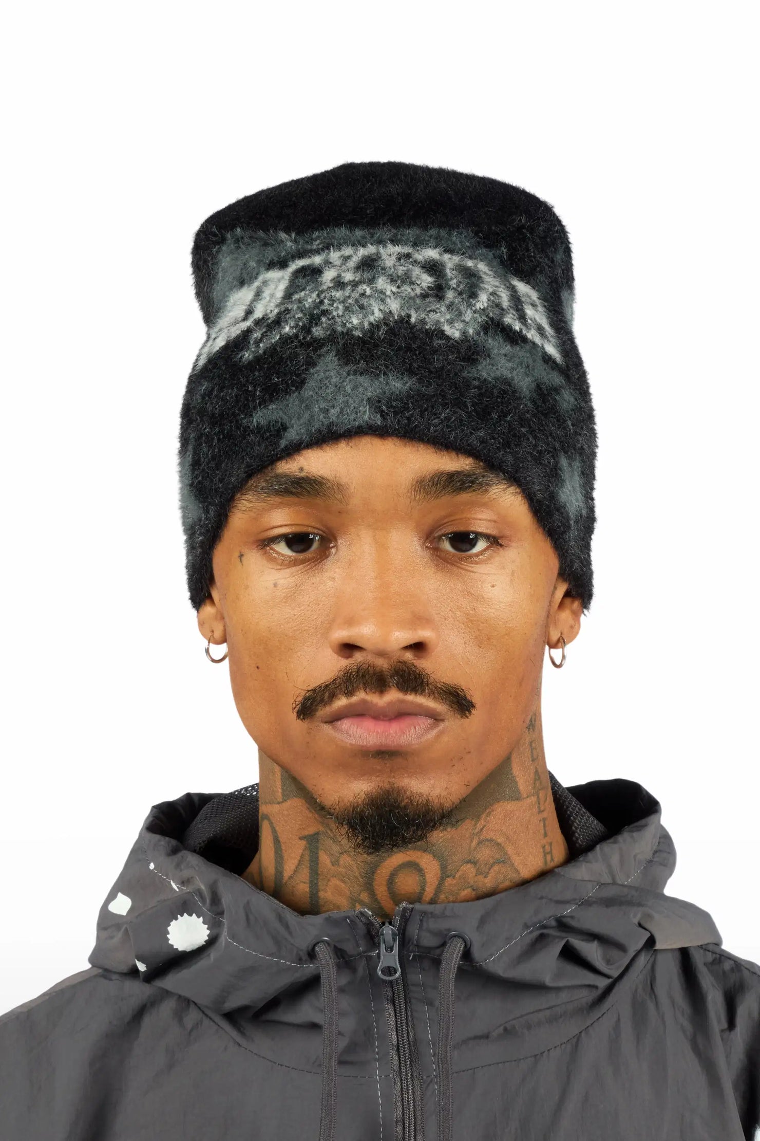 Allstar Black Knitted Mohair Beanie
