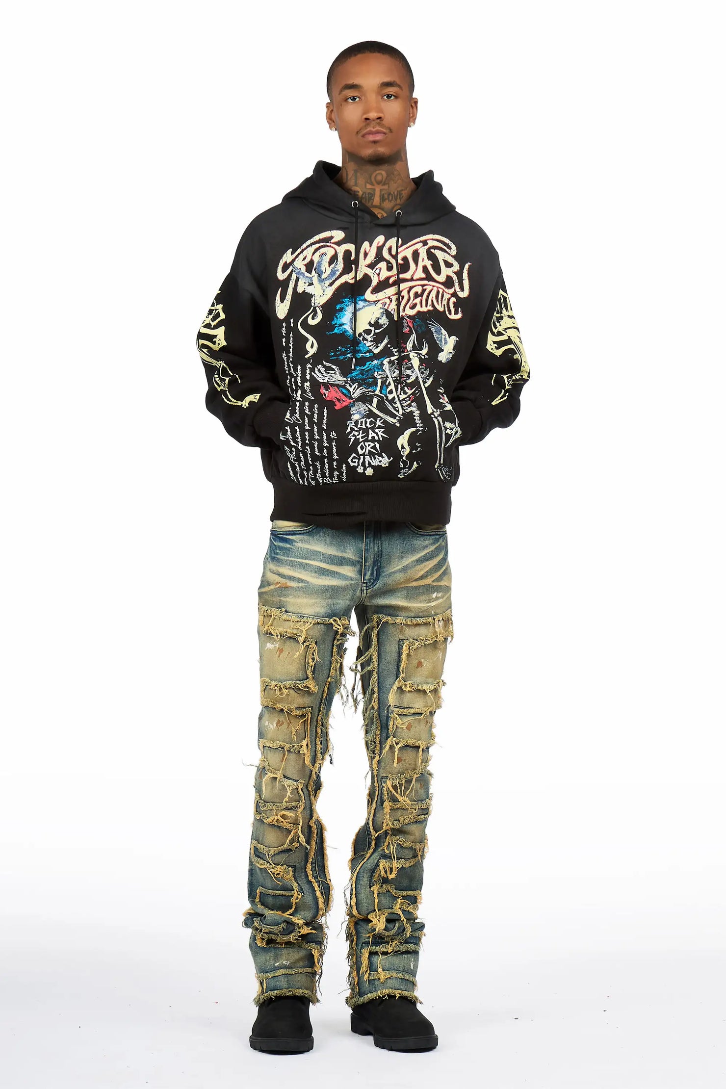 Danby Black Hoodie & Shake Dirty Blue Jean Bundle