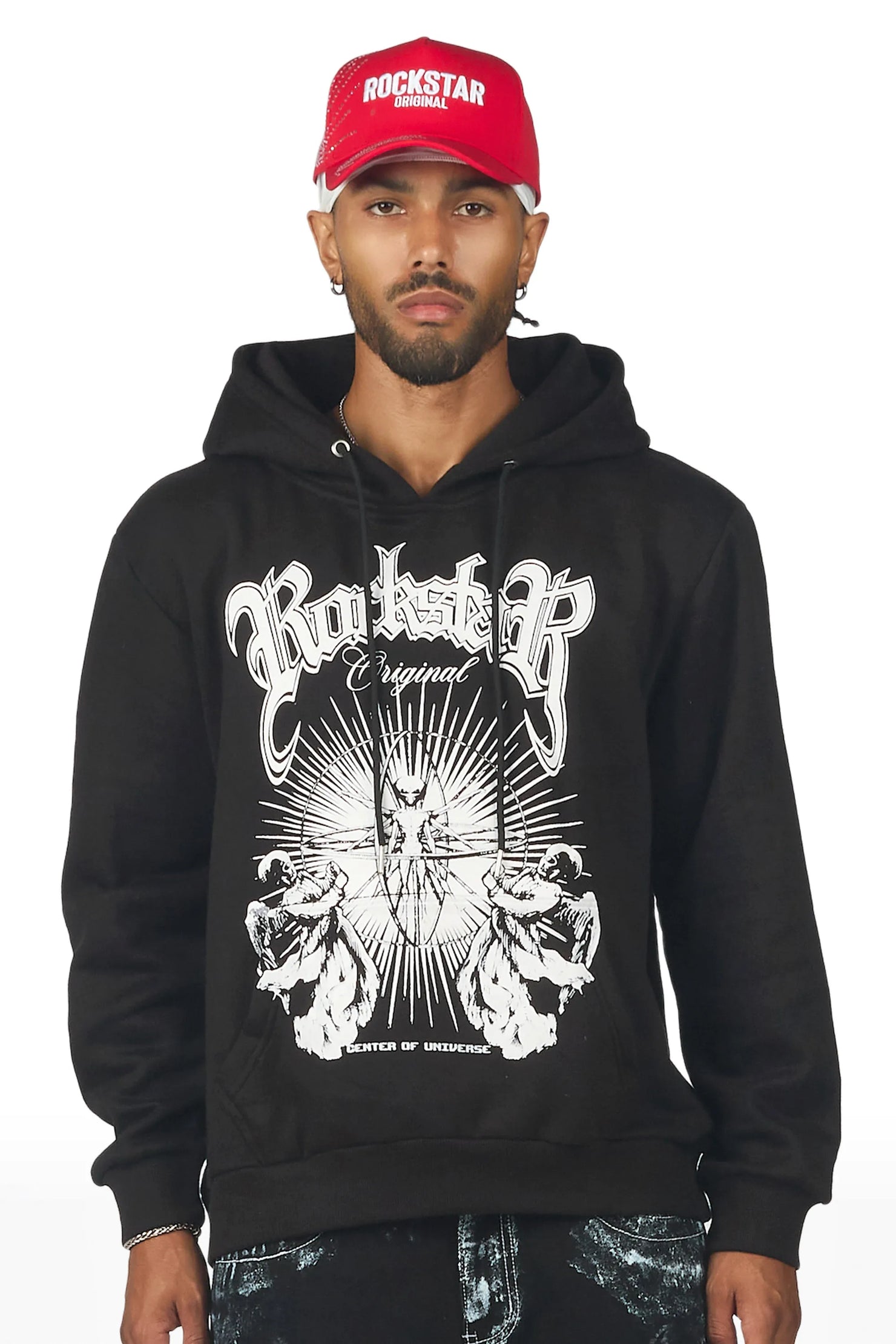 Yarden Black Graphic Hoodie