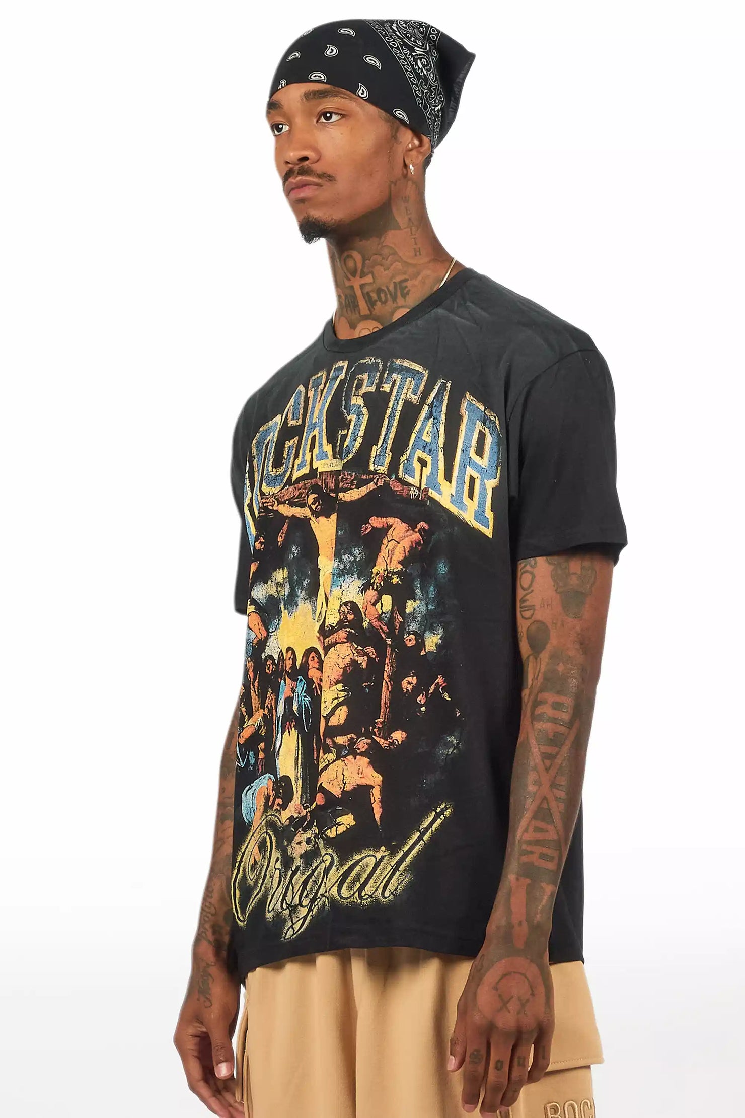 Waller Black Oversized Graphic T-Shirt