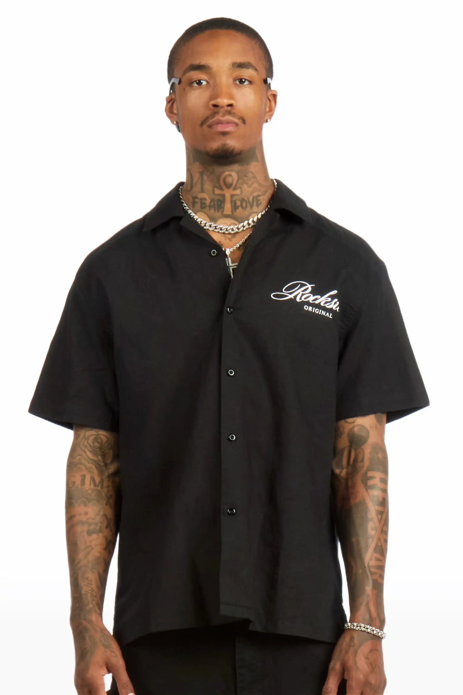 Broadnax Black Button Down Shirt
