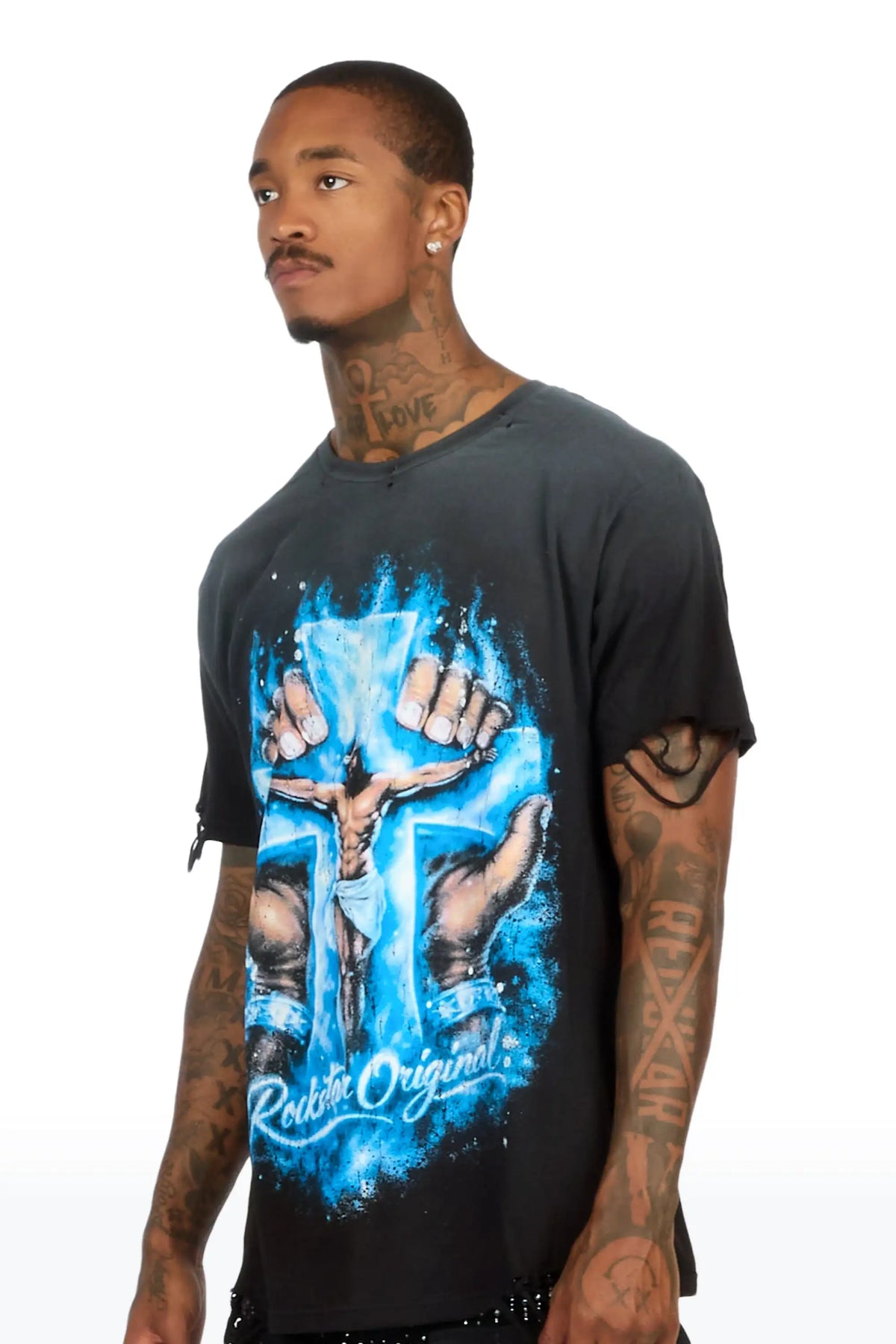Cee Black Oversized Graphic T-Shirt