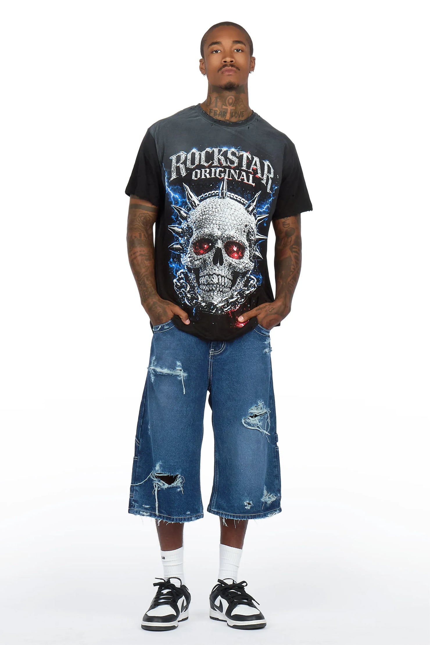 Demetrice Black Oversized Graphic T-Shirt