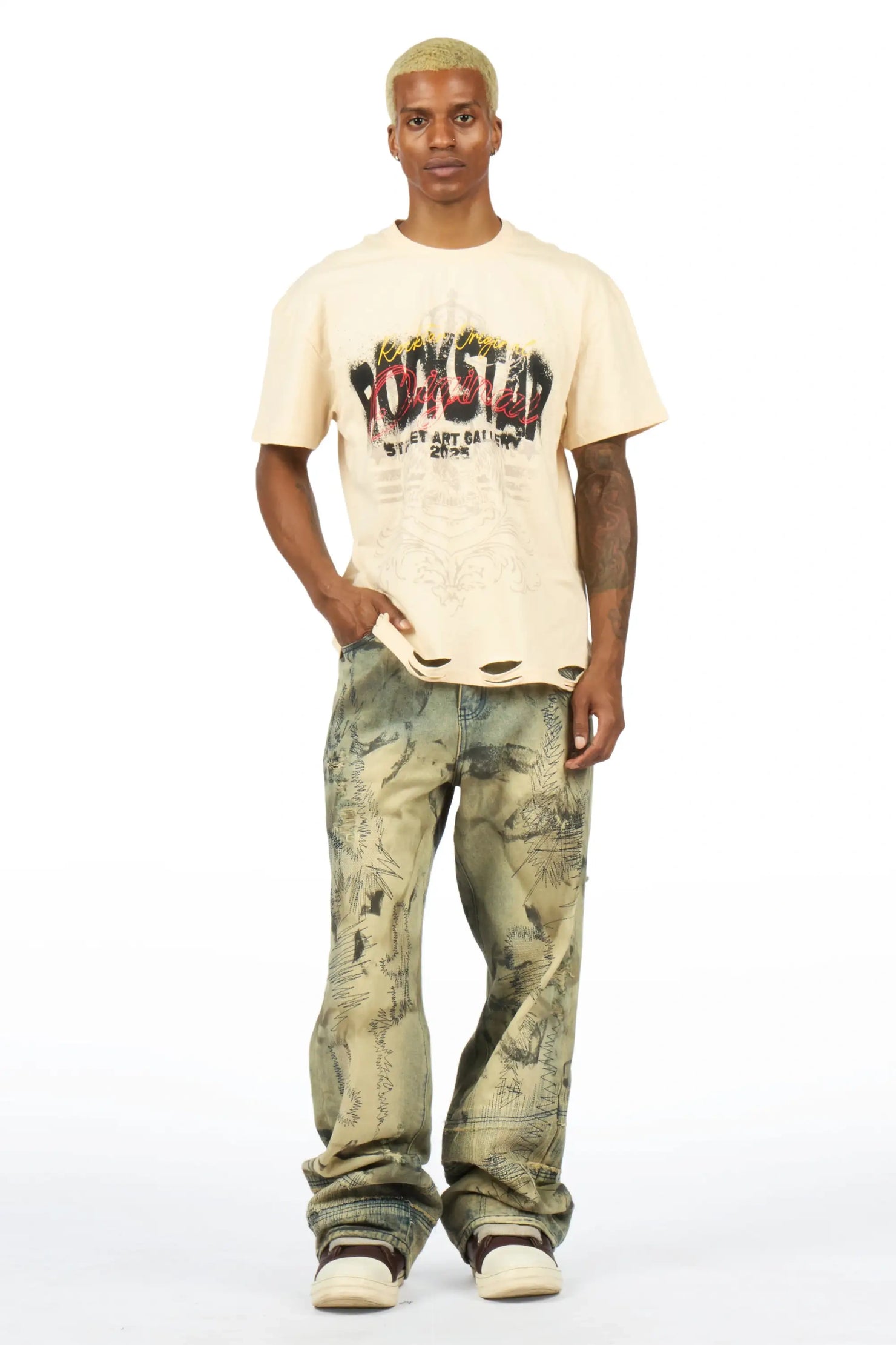 Souless Medium Blue Baggy Fit Jean