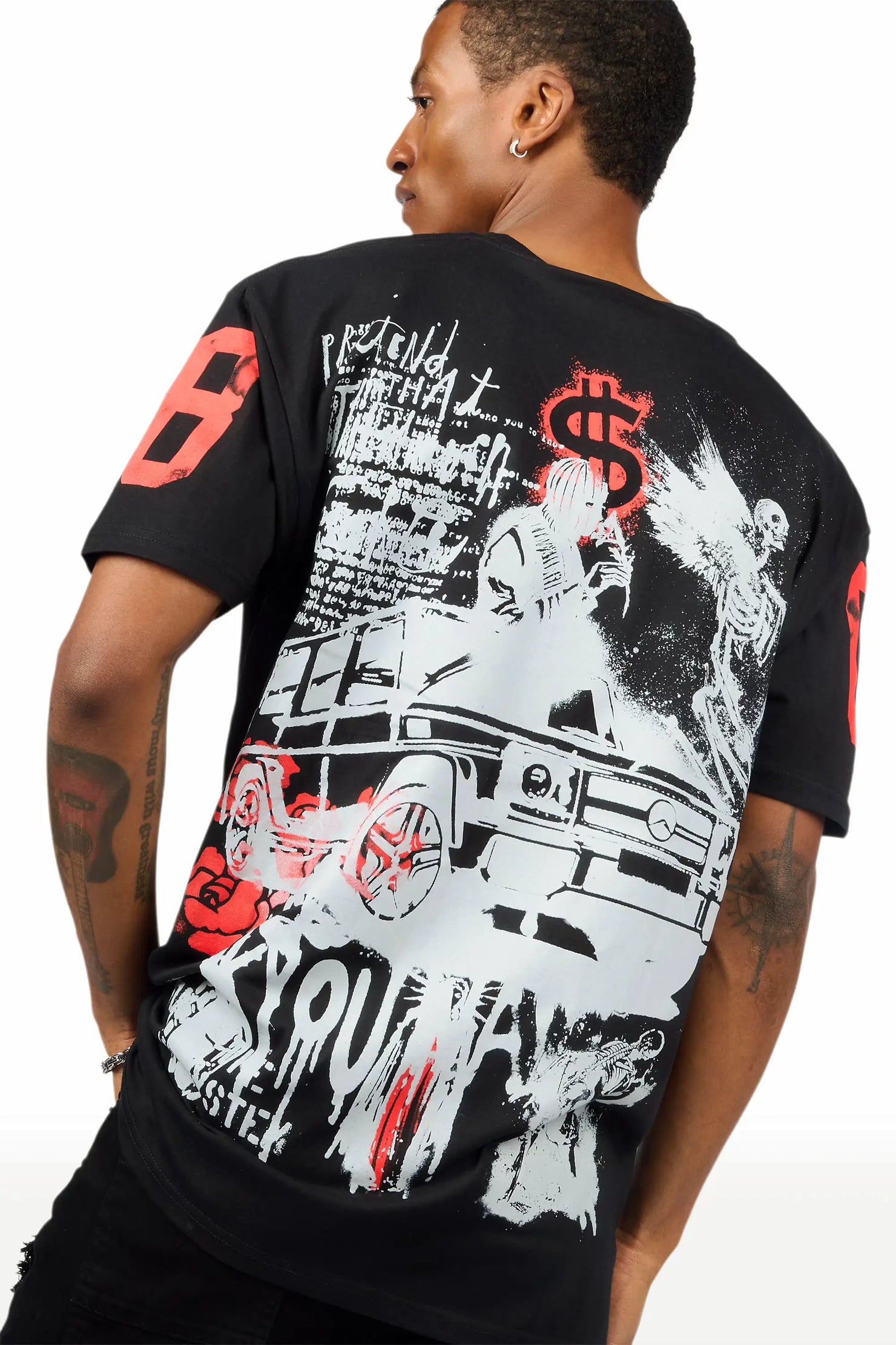 Grill 3.0 Black Oversized Graphic T-Shirt
