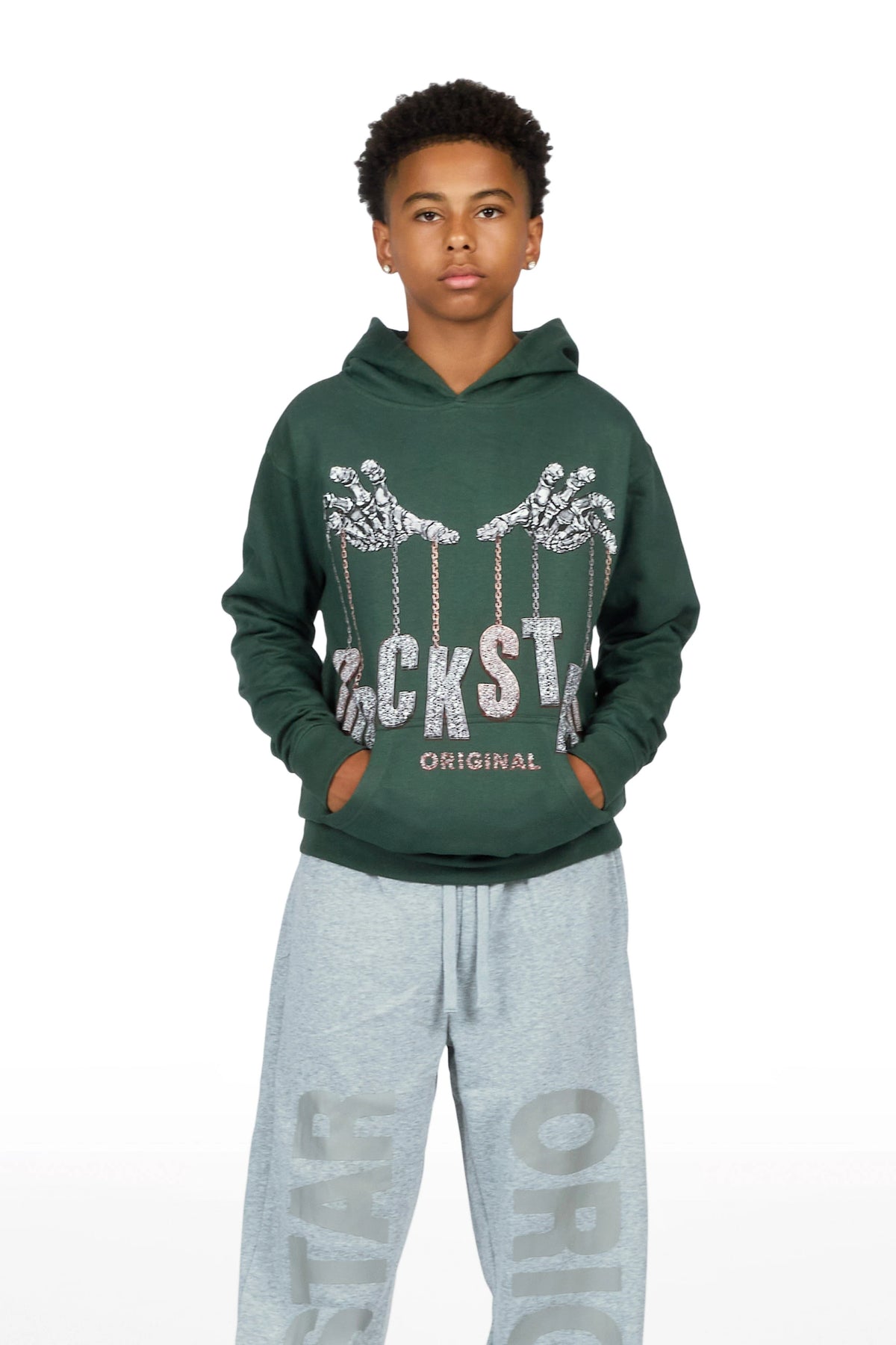 Boys Hazy Heather Grey Super Baggy Track Pant