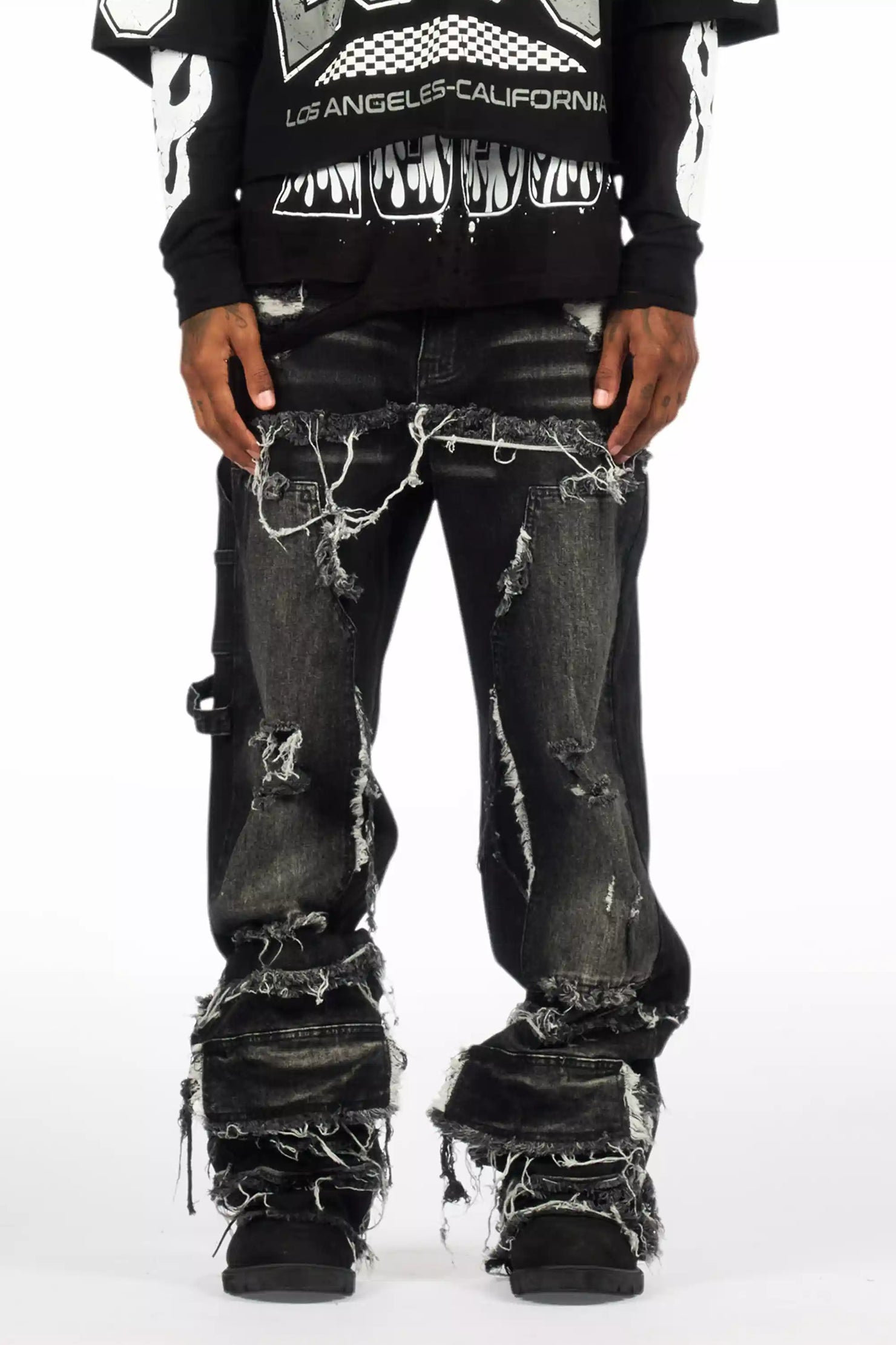 Gritty Black Baggy Jeans