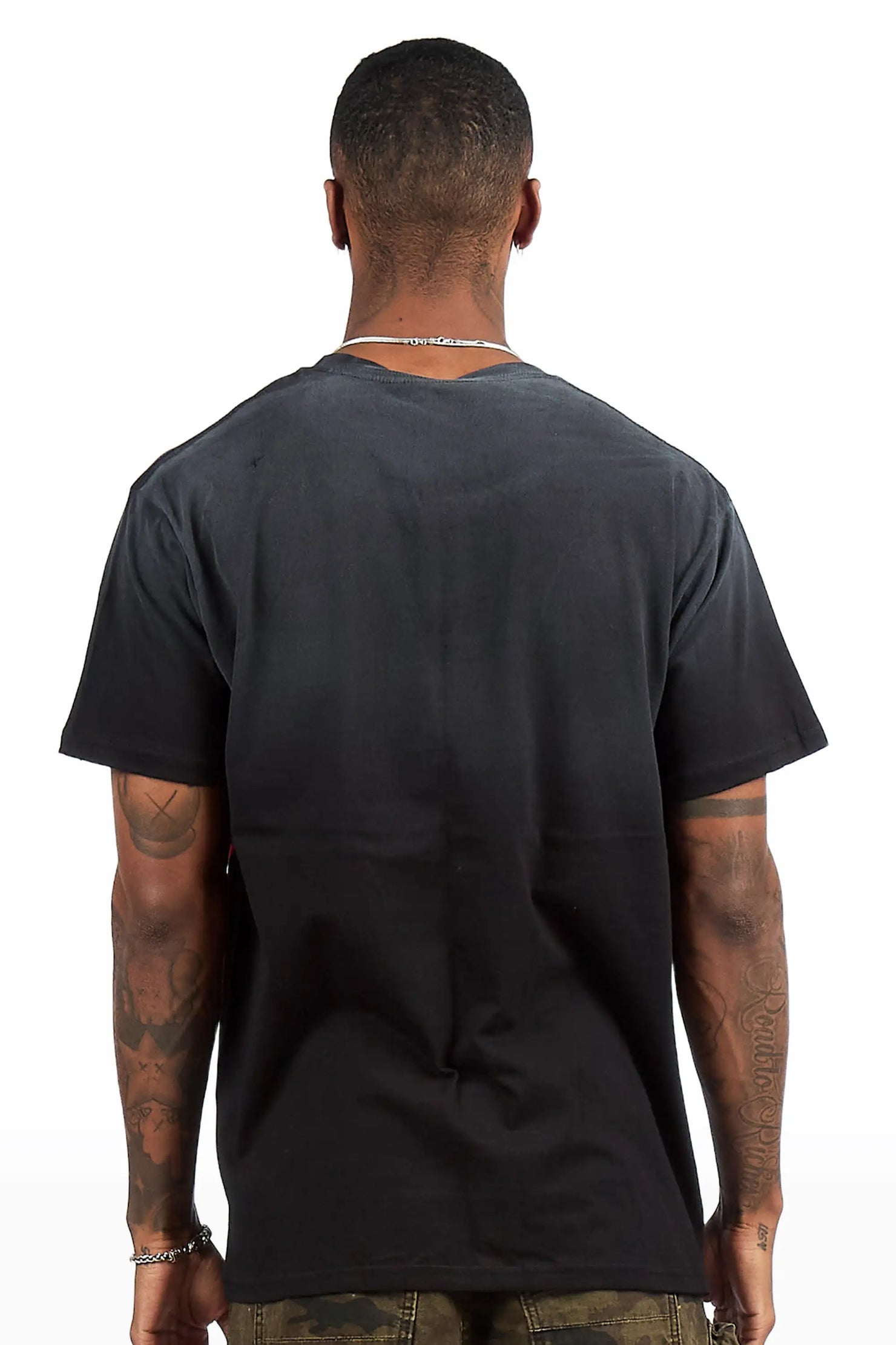 Paid Black Oversized Graphic T-Shirt