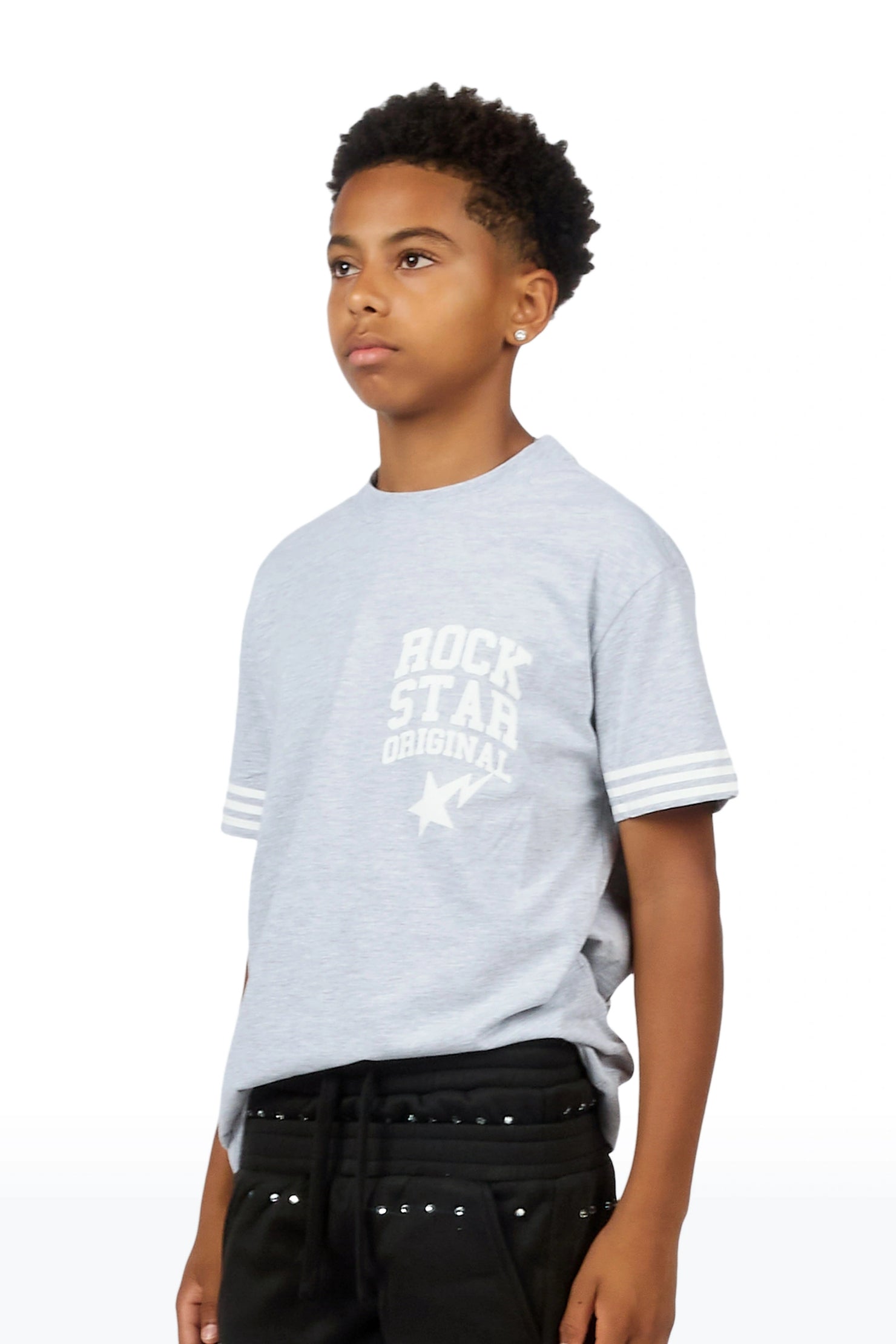 Boys Gerrit Heather Grey Oversized T-Shirt