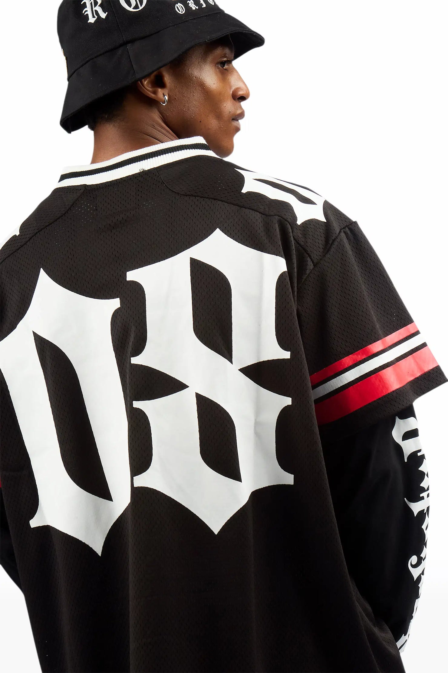 Taika Black Double Layer L/S Mesh Jersey