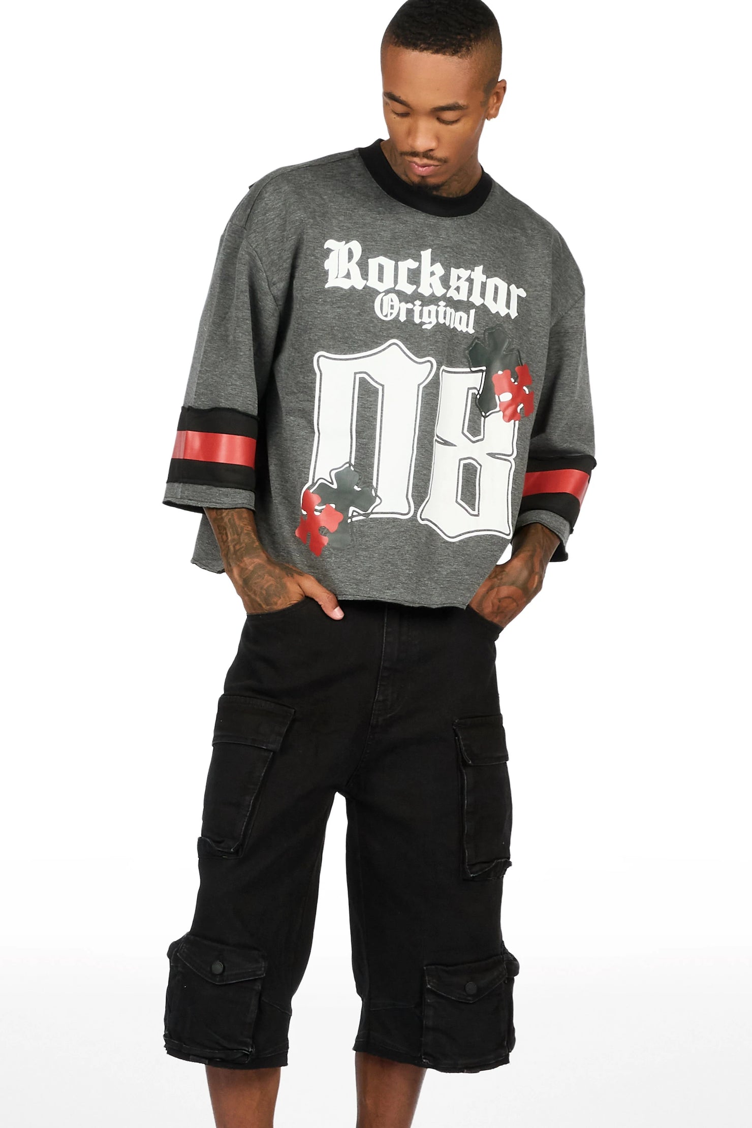 Mahesh Black Cargo Jort