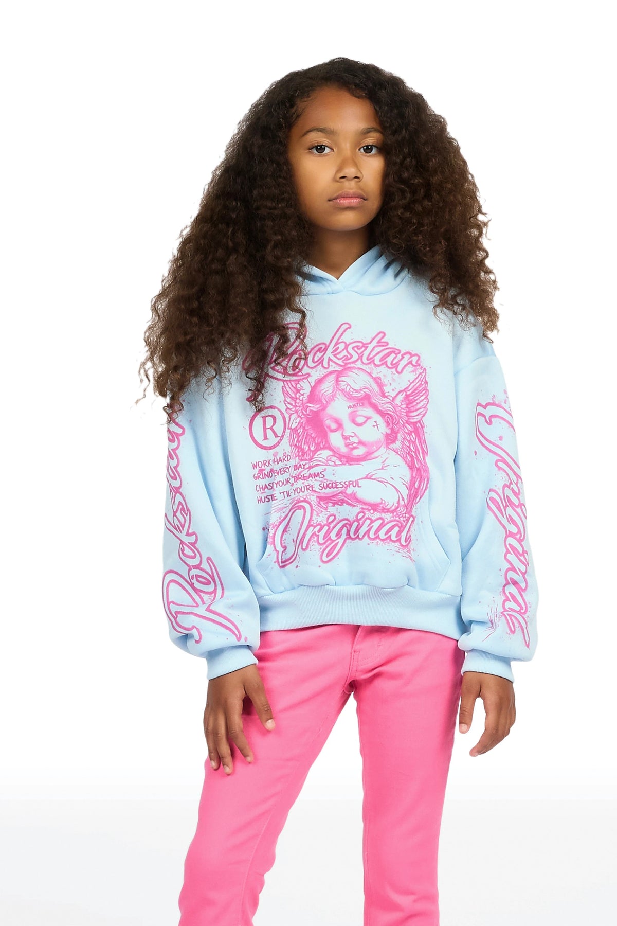 Girls Daga Pink 2.0 Stacked Flare Jean