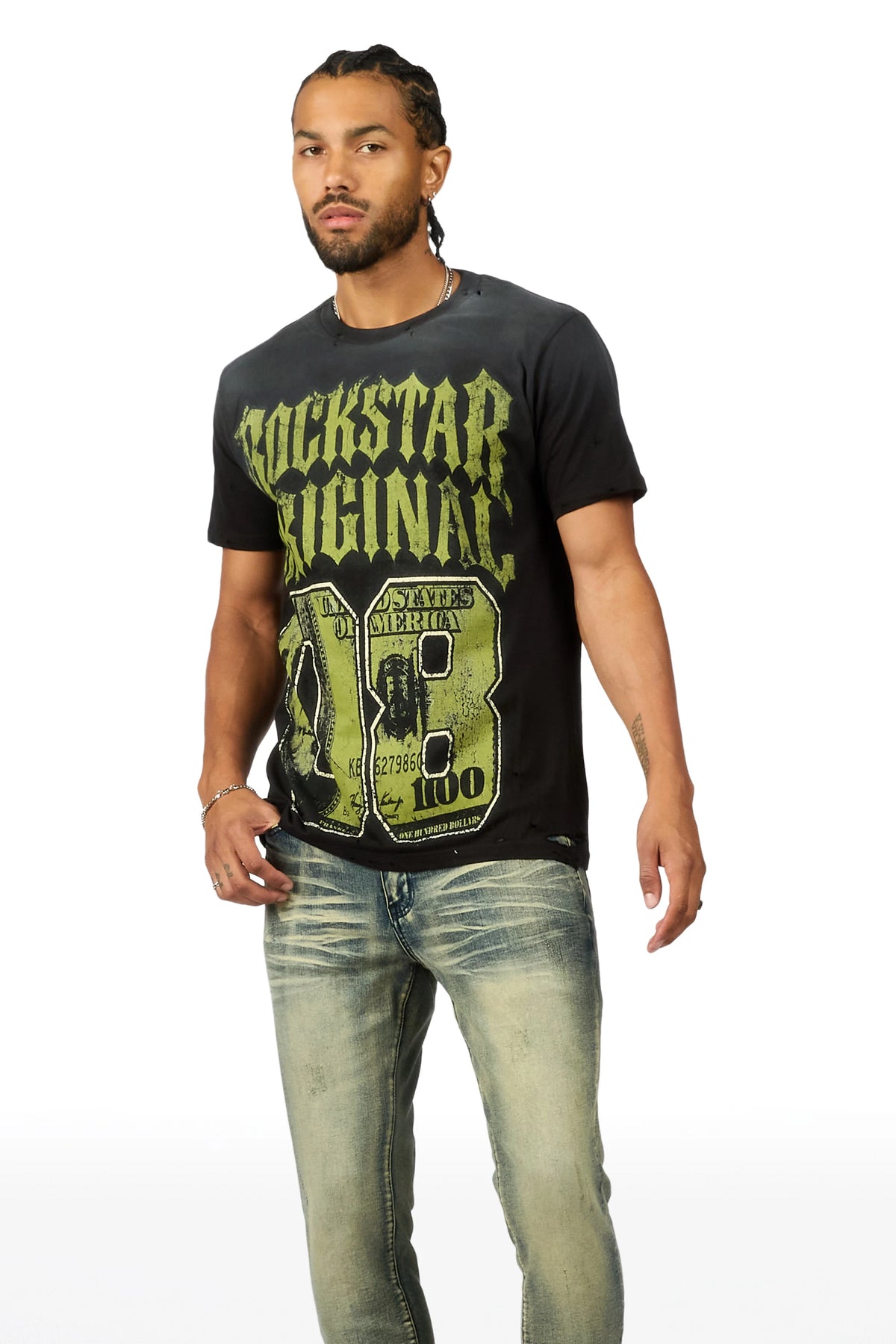 Cartez Black Oversized Graphic T-Shirt