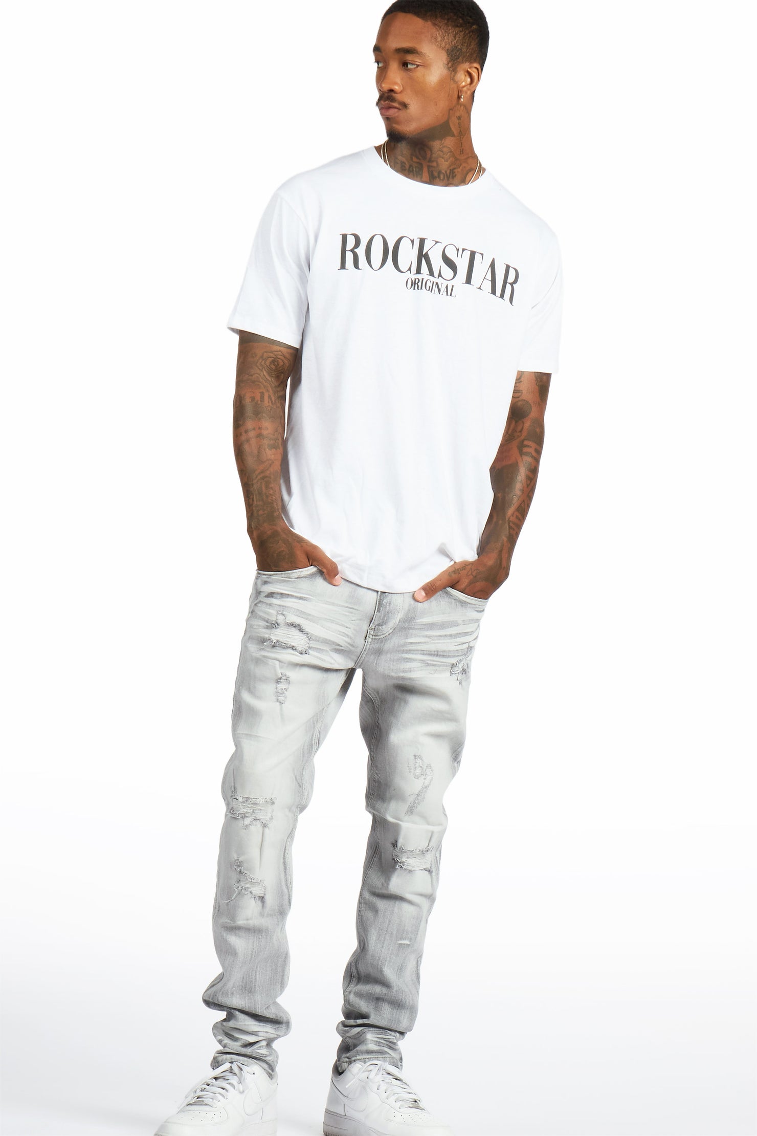 Octavio 2.0 White/Black Oversized Graphic T-Shirt