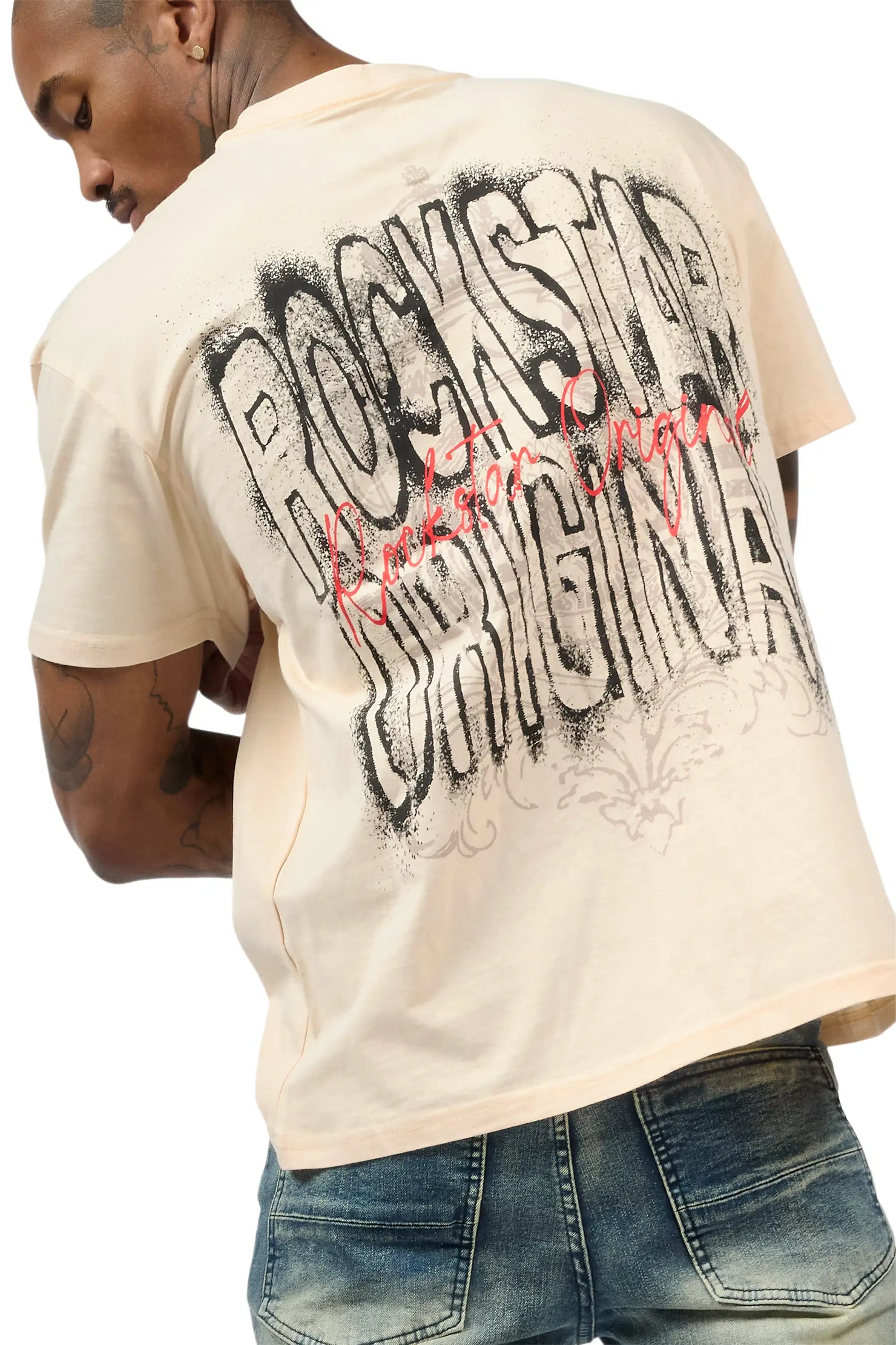 Irix Beige Oversized Graphic T-Shirt
