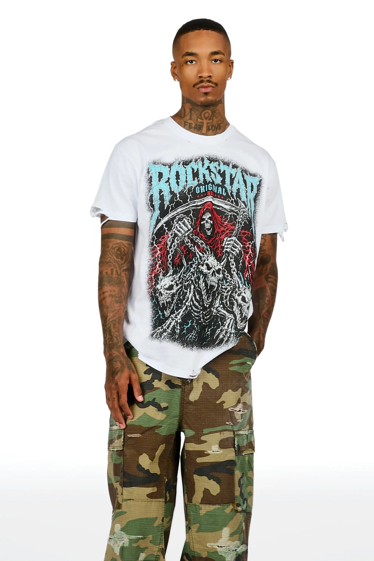 Bronsen Camo Baggy Fit Jean