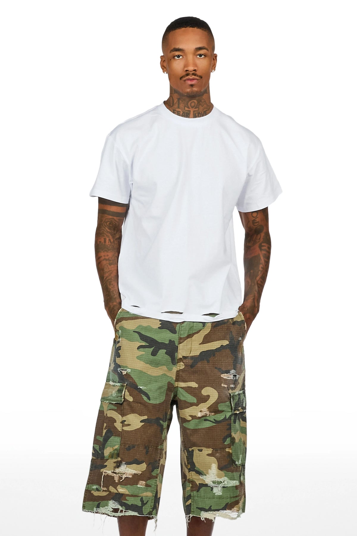 Bronsen Camo Cargo Jort