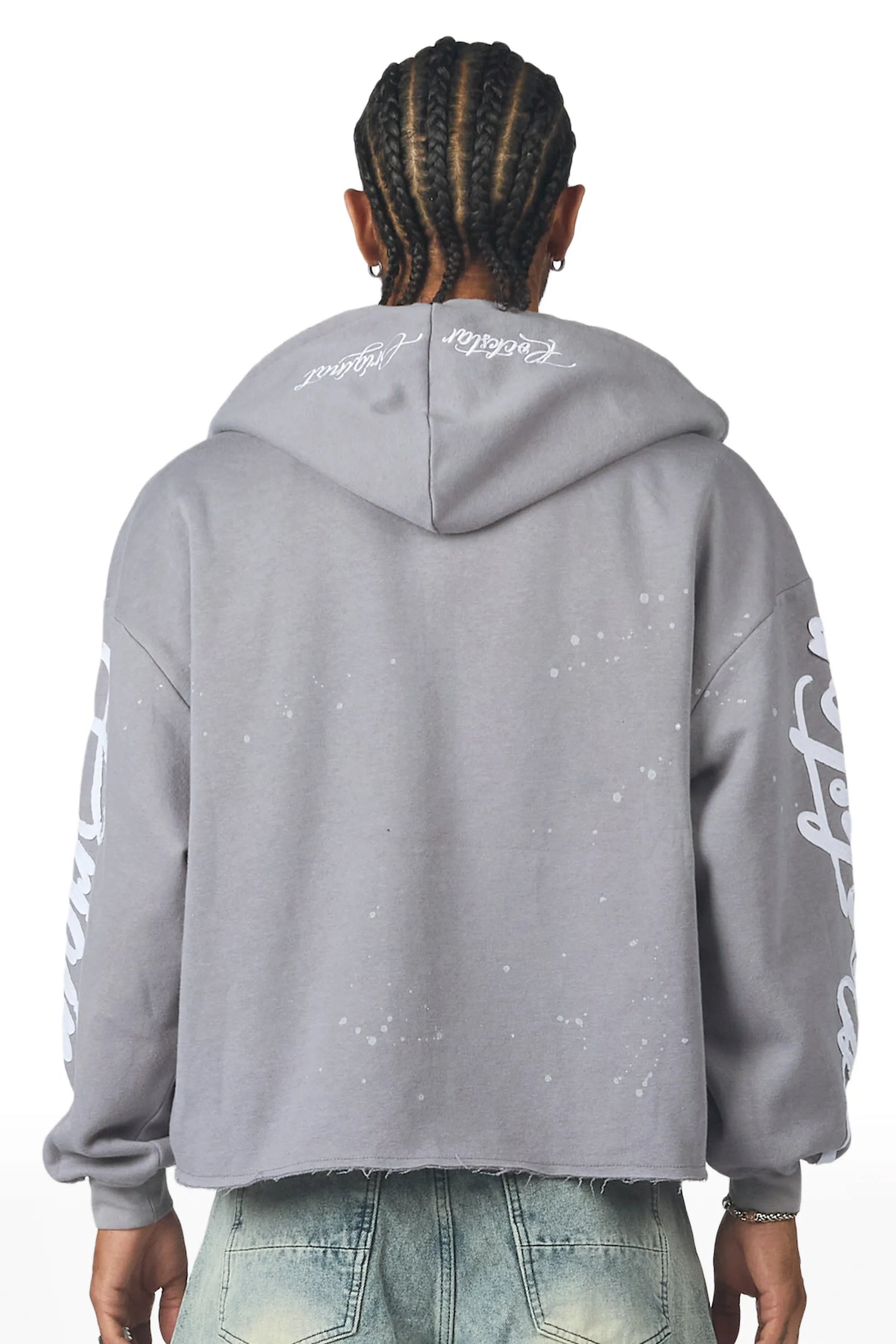 Hanif Vintage Grey Zip Up Hoodie