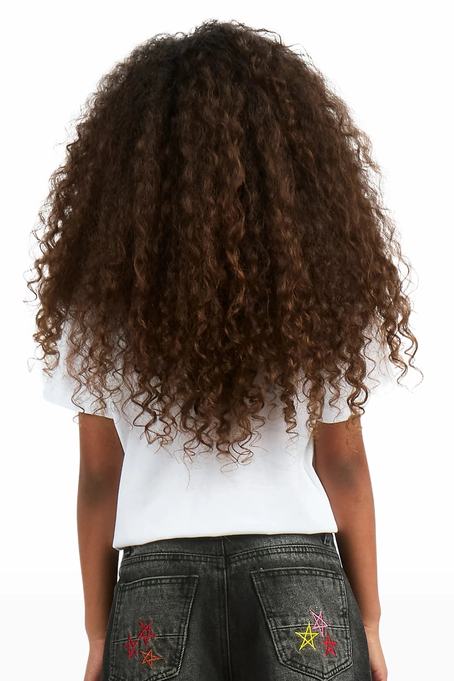 Girls Janny White/Red Graphic T-Shirt