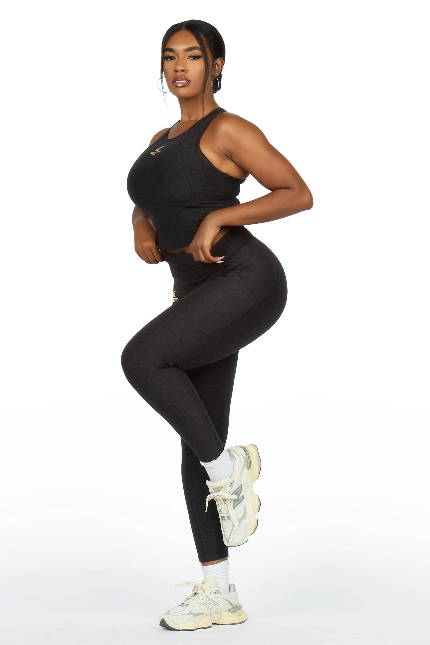 Laveta Black Tank Active Set