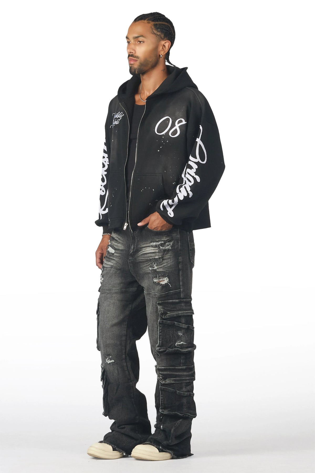 Keylor Black Wash Baggy Fit Jean