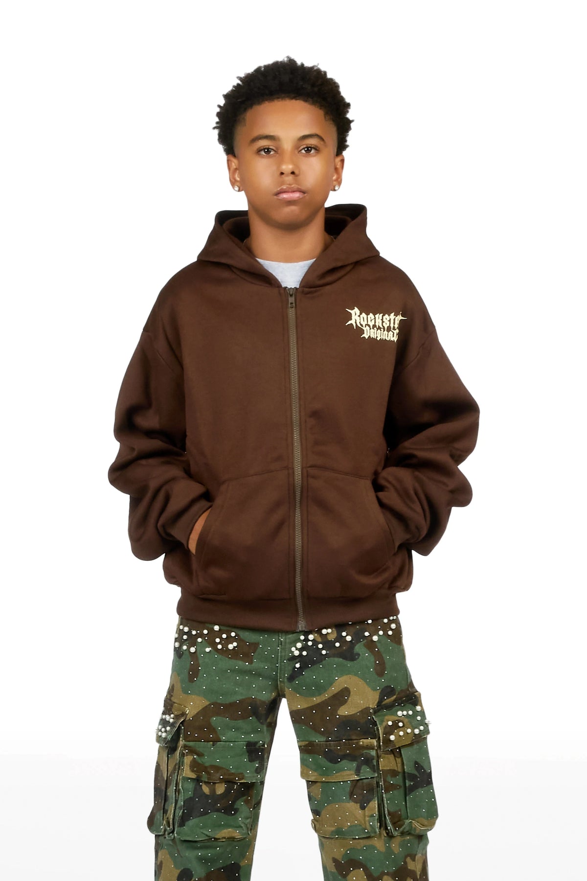 Boys Bryx Camo Pearl Baggy Fit Jean