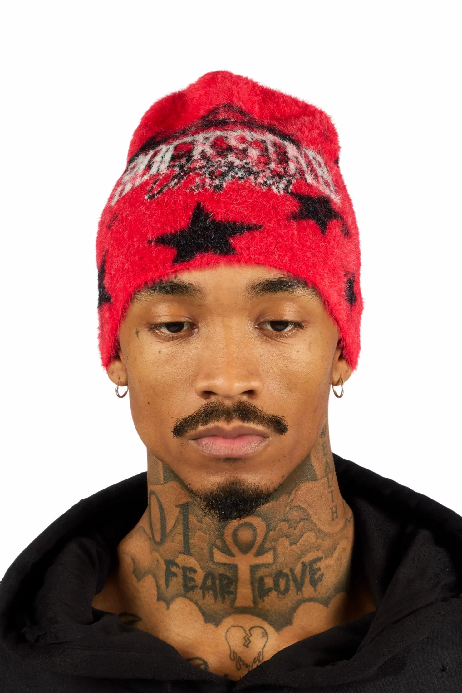 Allstar Red Knitted Mohair Beanie