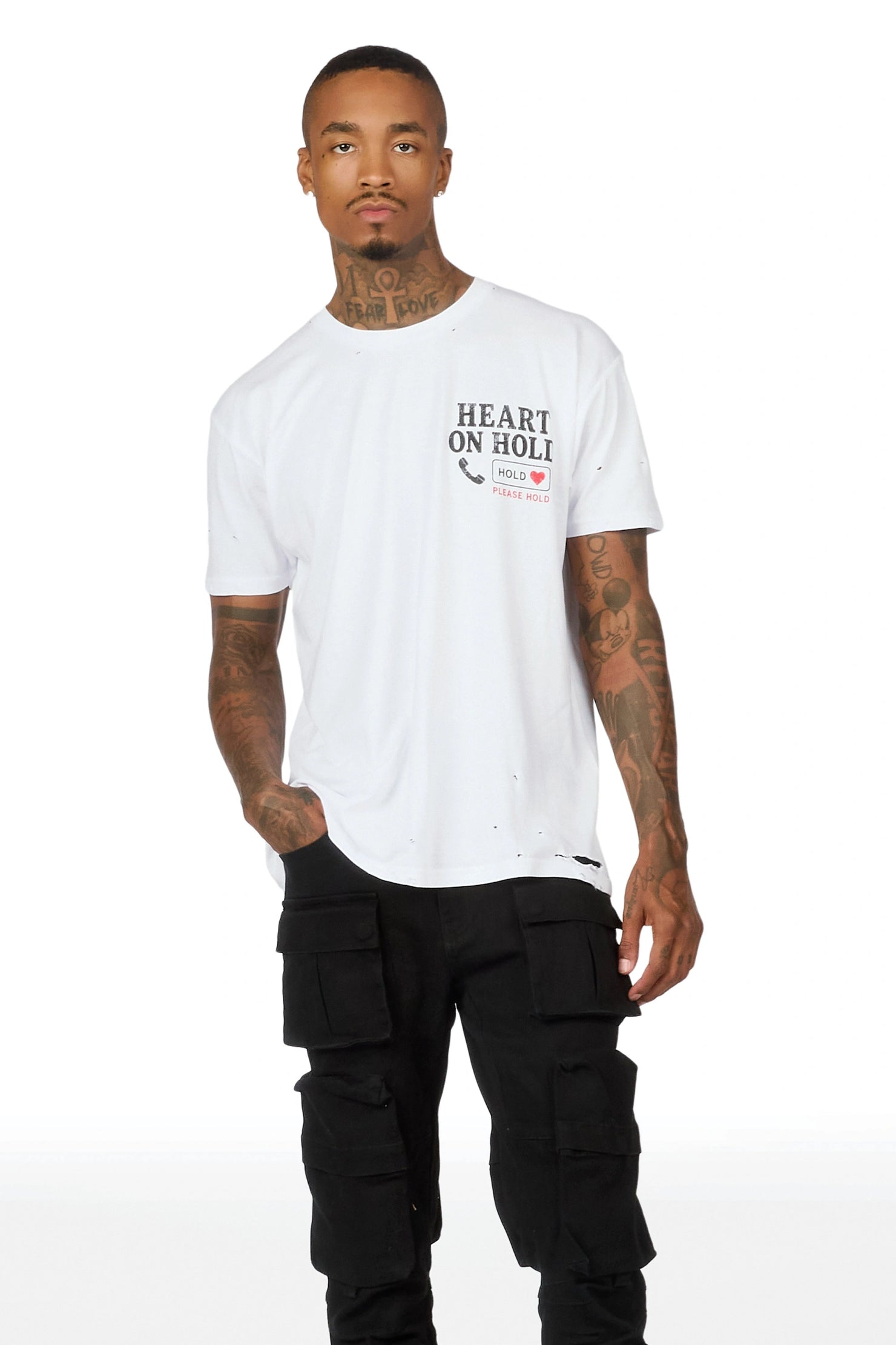 Kaizen White Oversized Graphic T-Shirt
