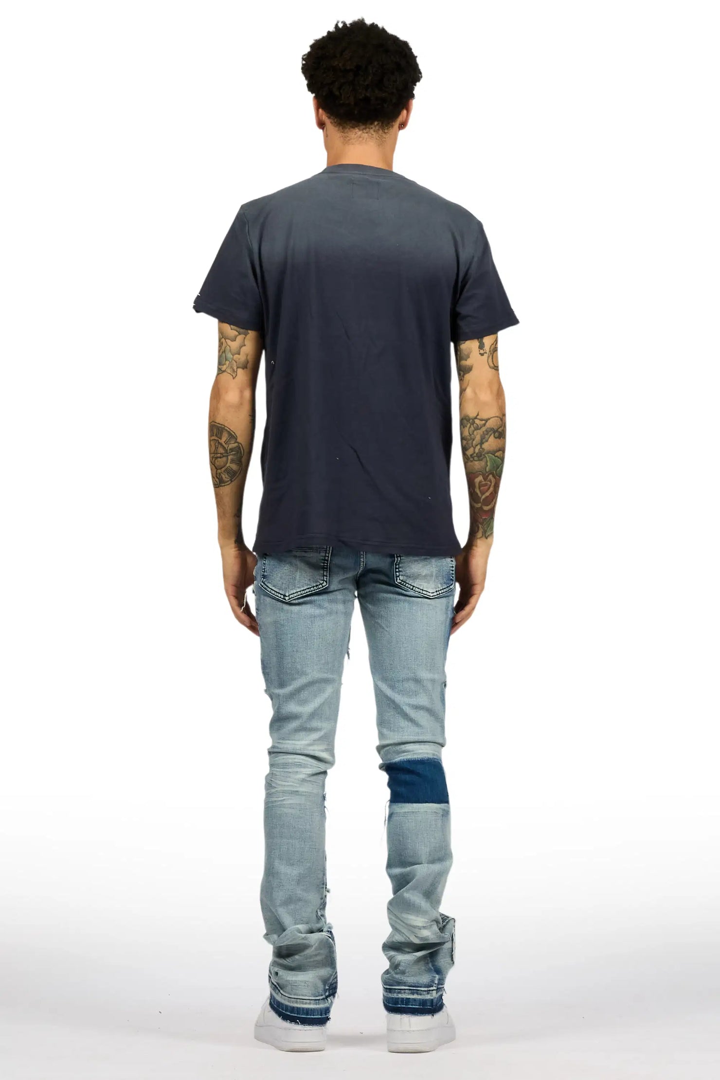 Raglord Light Blue Stacked Flare Jean