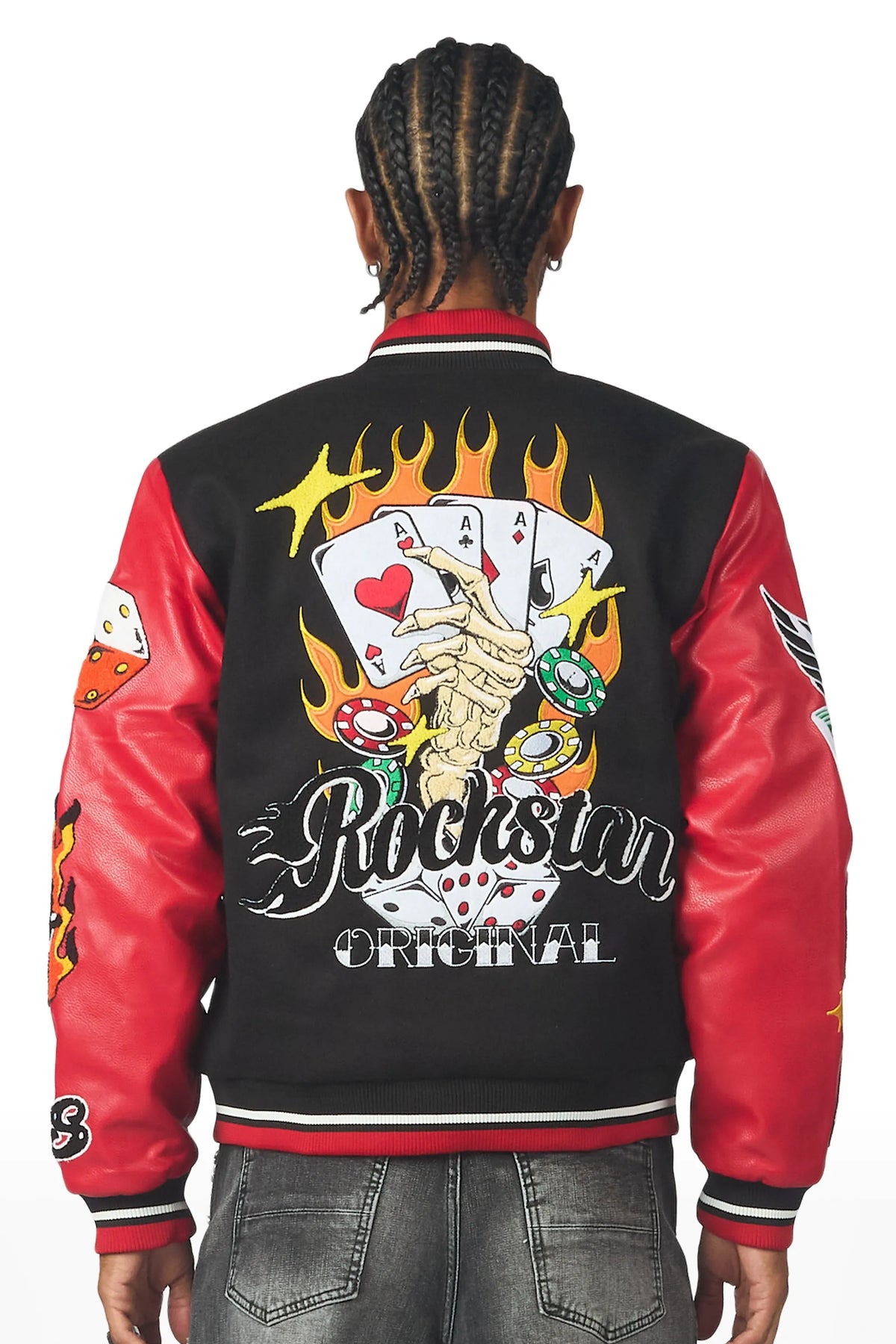 Henderson Black/Red Varsity Jacket