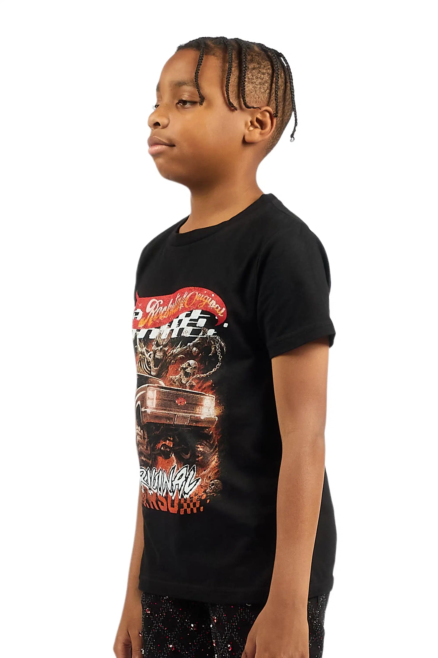 Boys Dreamer Black Graphic T-Shirt