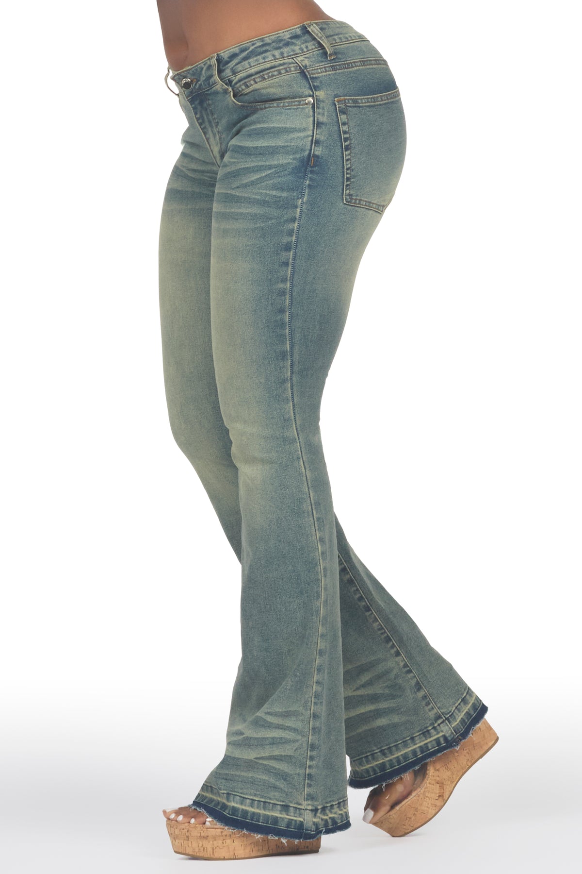Mitchelle Tinted Wash Stretch Flare Jean