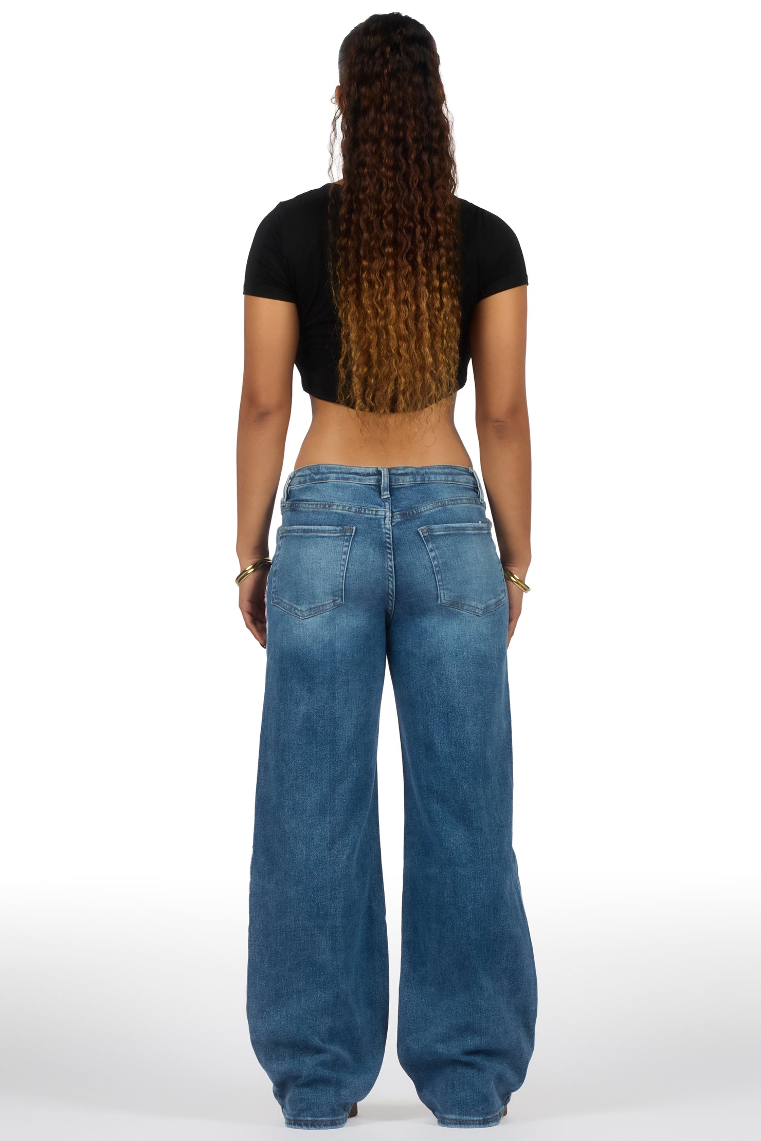 Demetria Med. Wash Painted Baggy Jean