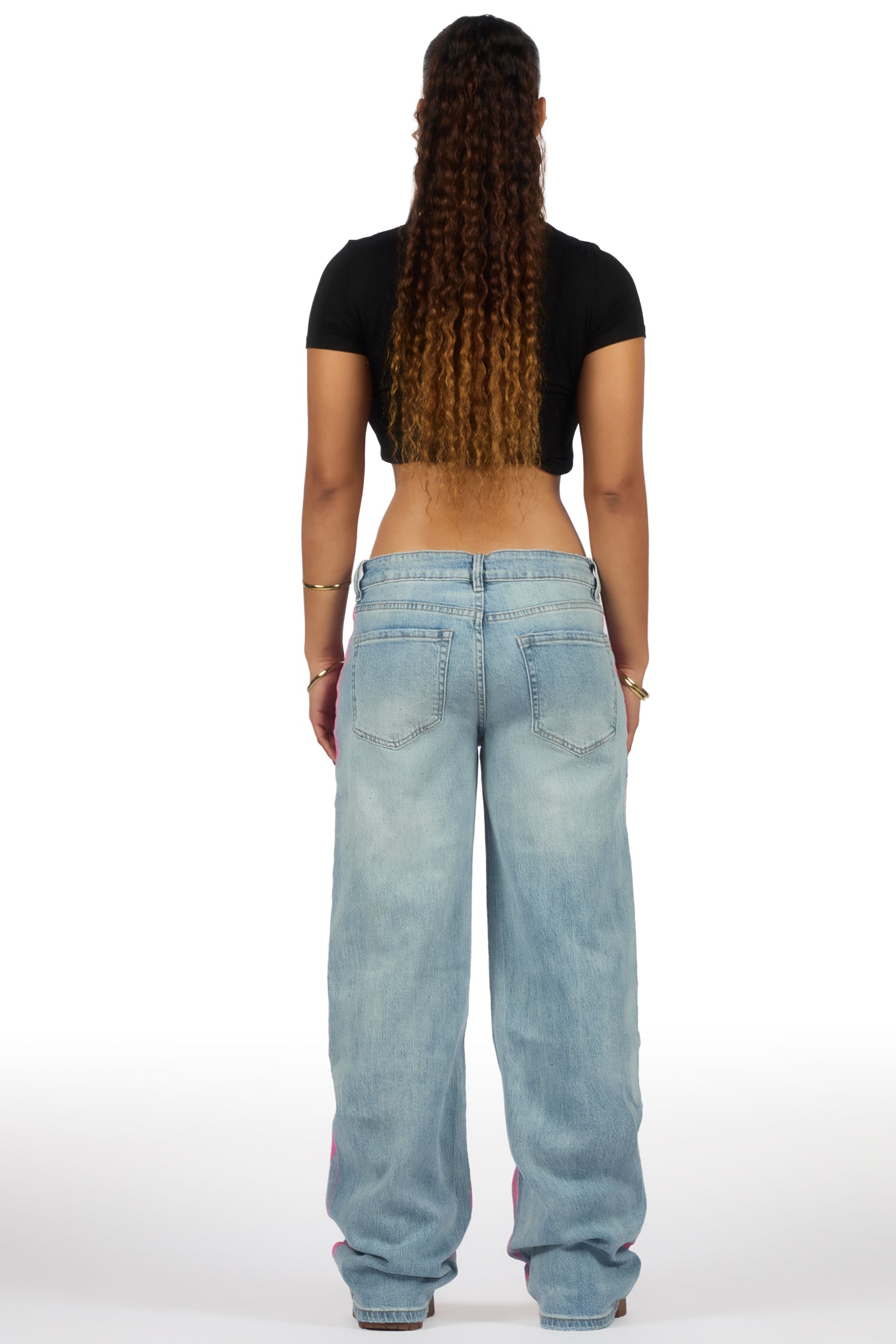 Tiona Med. Wash Painted Baggy Jean