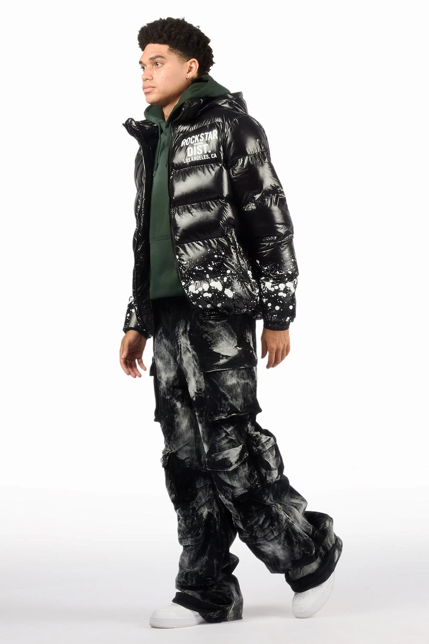 Mahesh Black Baggy Cargo Corduroy Pant