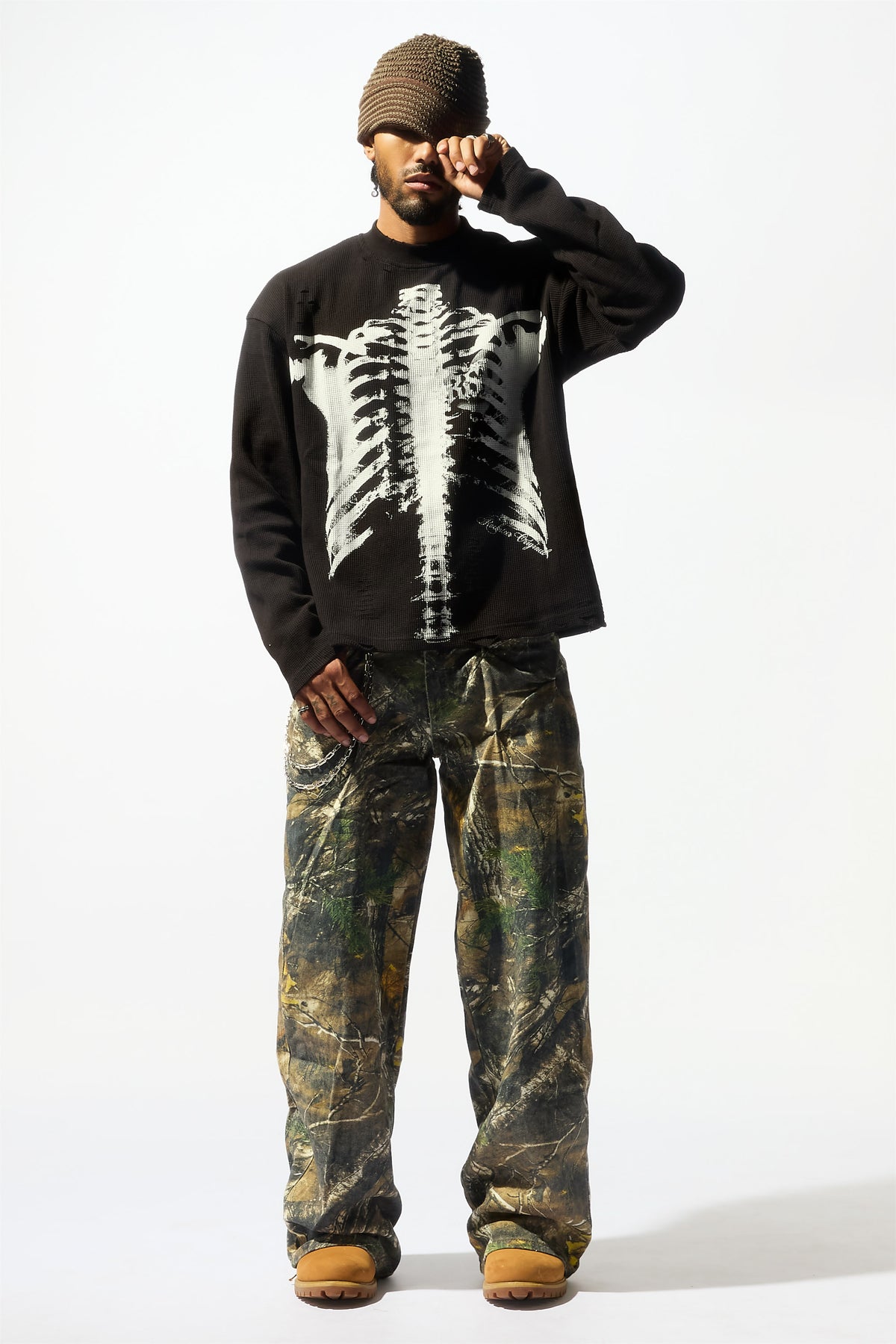 Caliz Black Thermal Long Sleeve T-Shirt