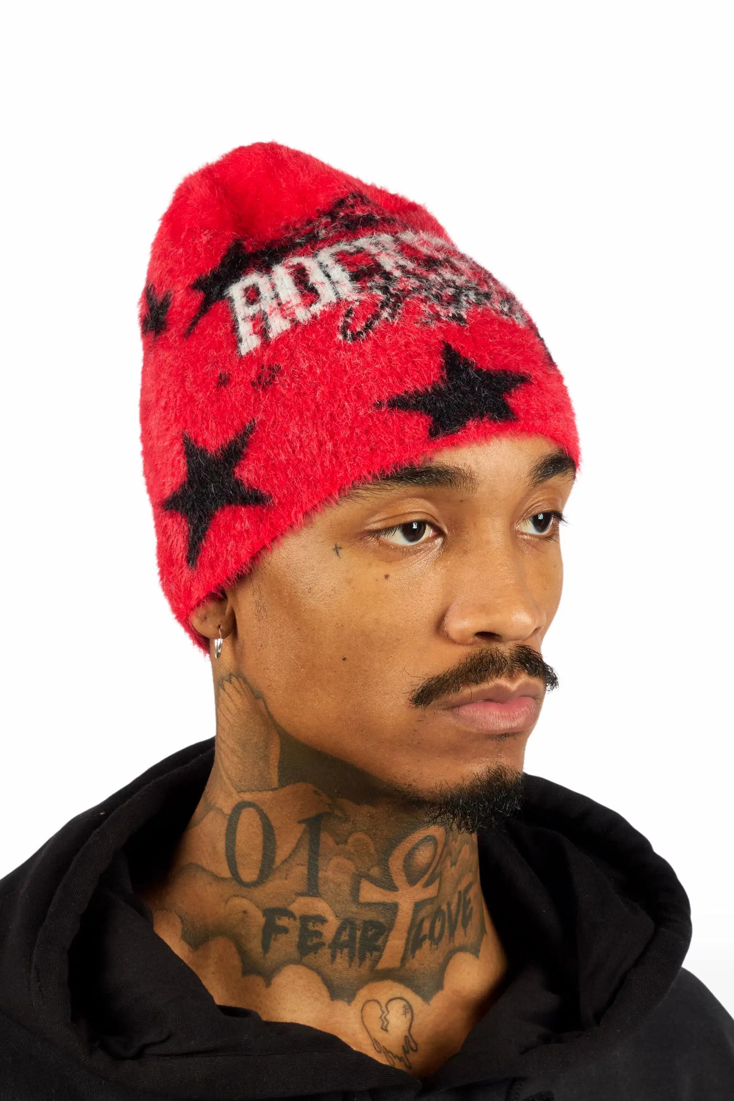 Allstar Red Knitted Mohair Beanie