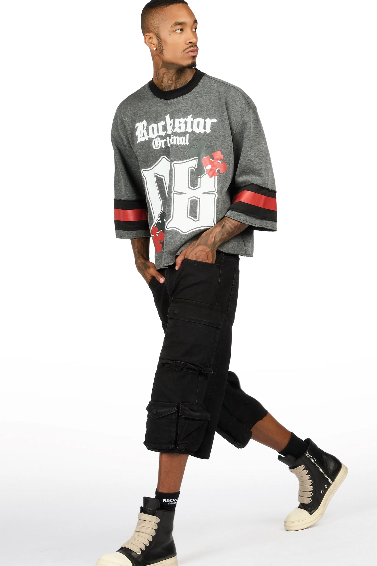 Mahesh Black Cargo Jort