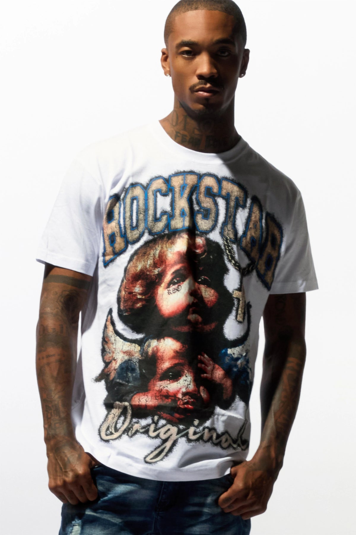 Deiter 2.0 White Oversized Graphic T-Shirt