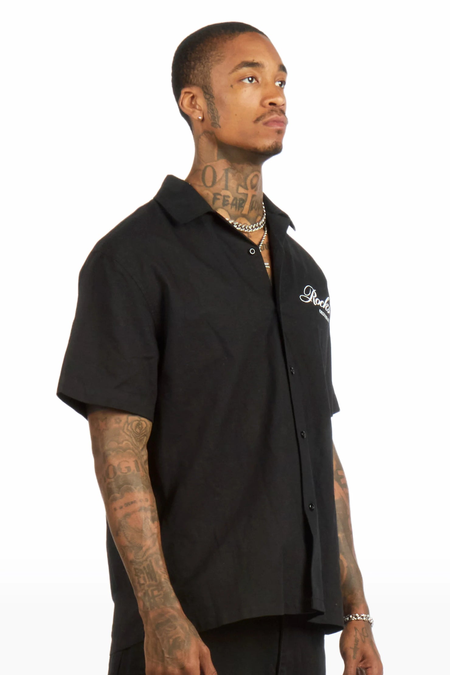 Broadnax Black Button Down Shirt