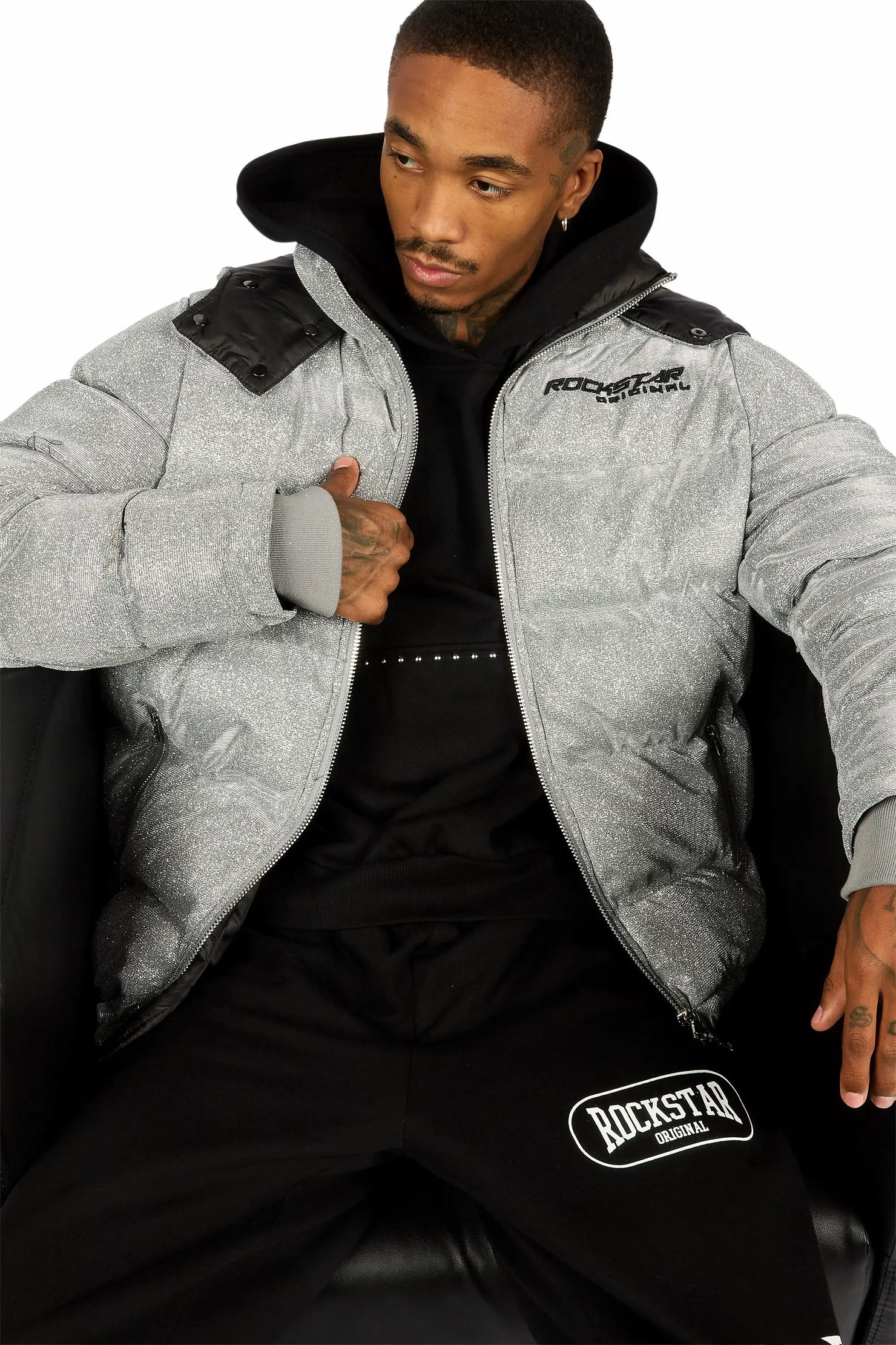 Zirka Black Hoodie Baggy Fit Pant Track Set