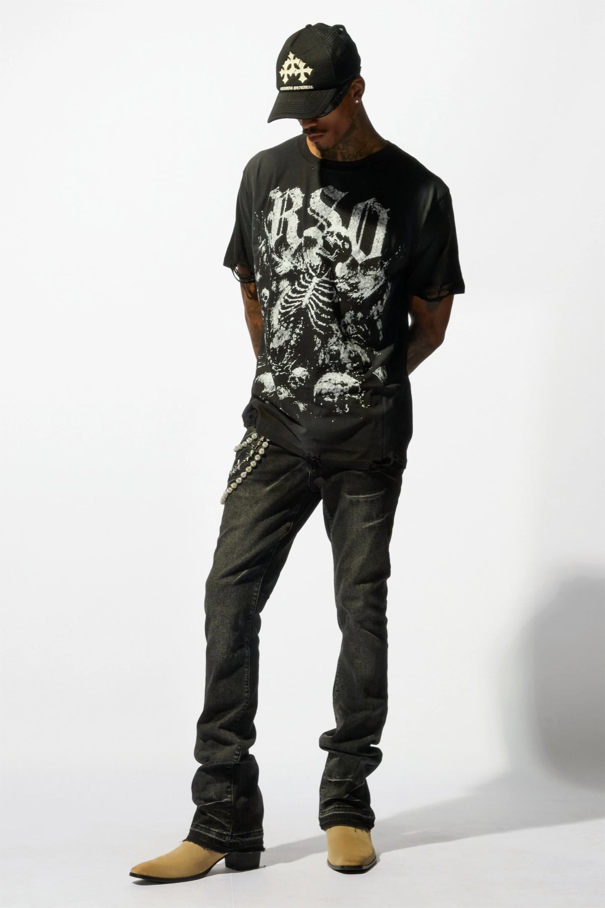 Mammonyx Black Oversized Graphic T-Shirt
