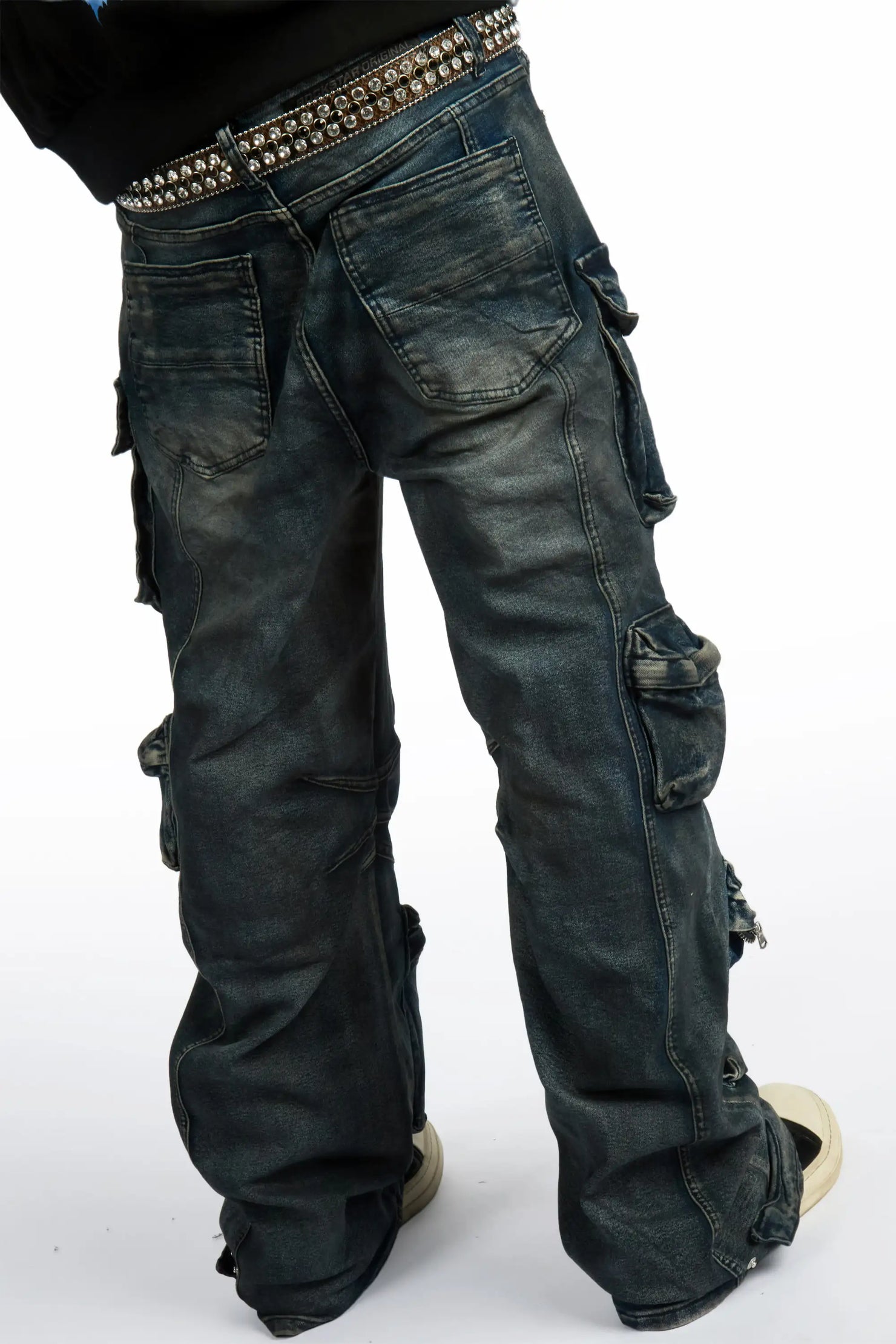 Mahesh Dark Blue Baggy Cargo Jean