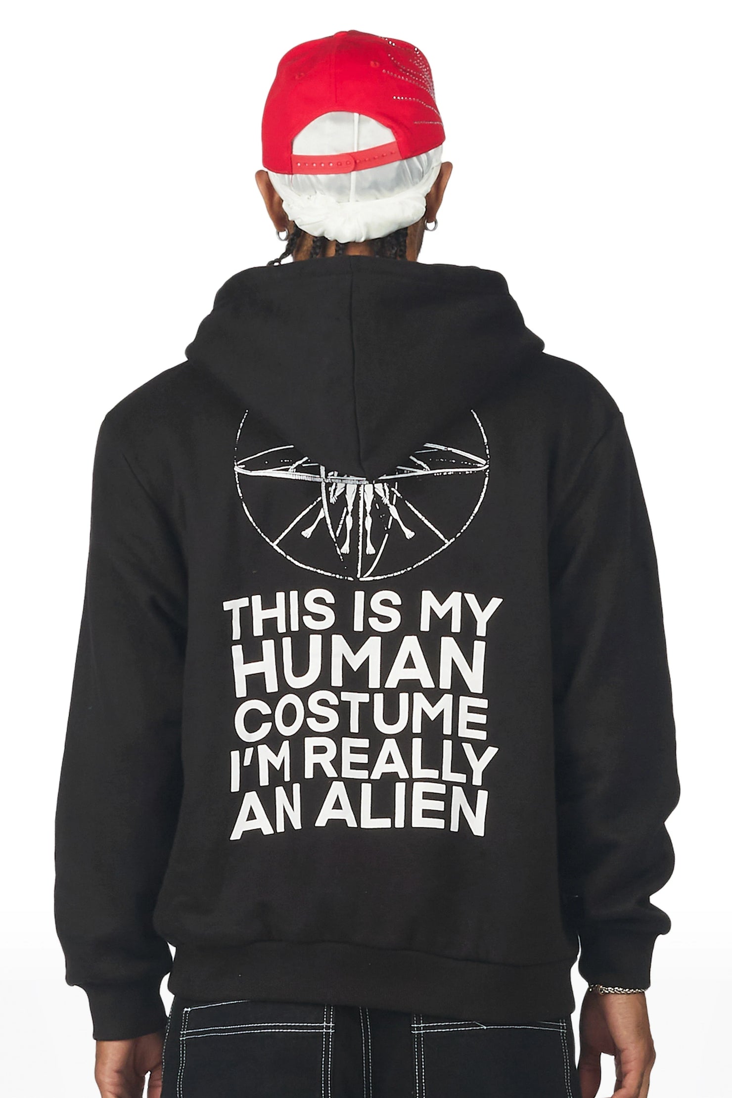 Yarden Black Graphic Hoodie
